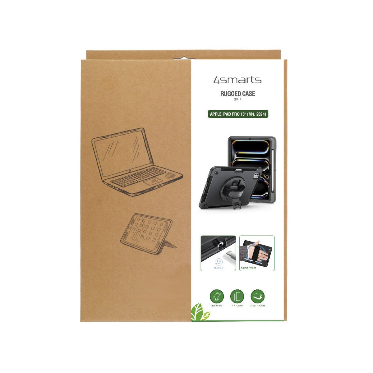 4smarts Rugged Case Grip für Apple iPad Pro 13' (M4, 2024)