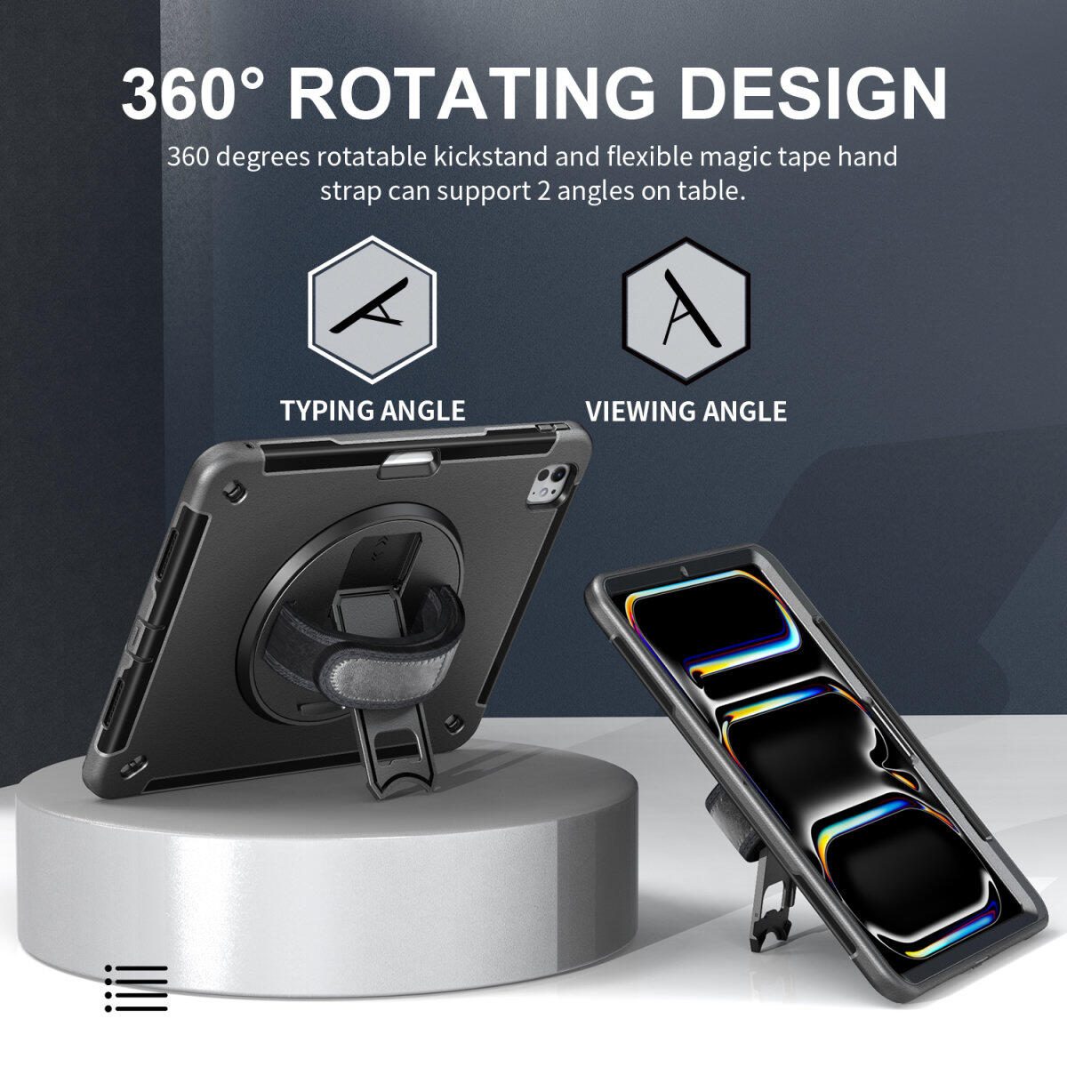 4smarts Rugged Case Grip für Apple iPad Pro 13' (M4, 2024)