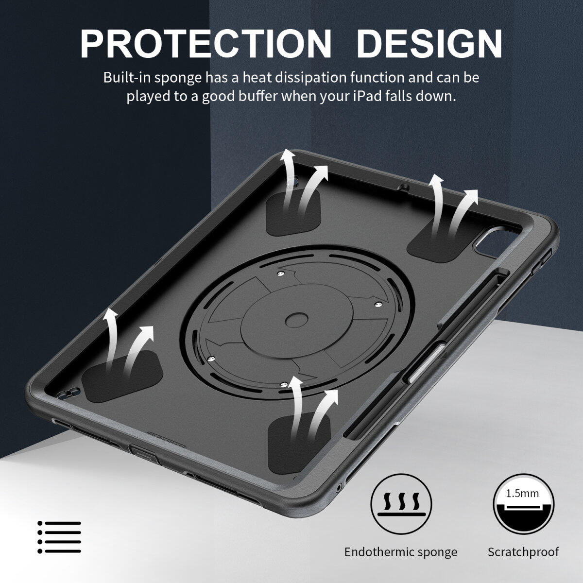 4smarts Rugged Case Grip für Apple iPad Pro 13' (M4, 2024)