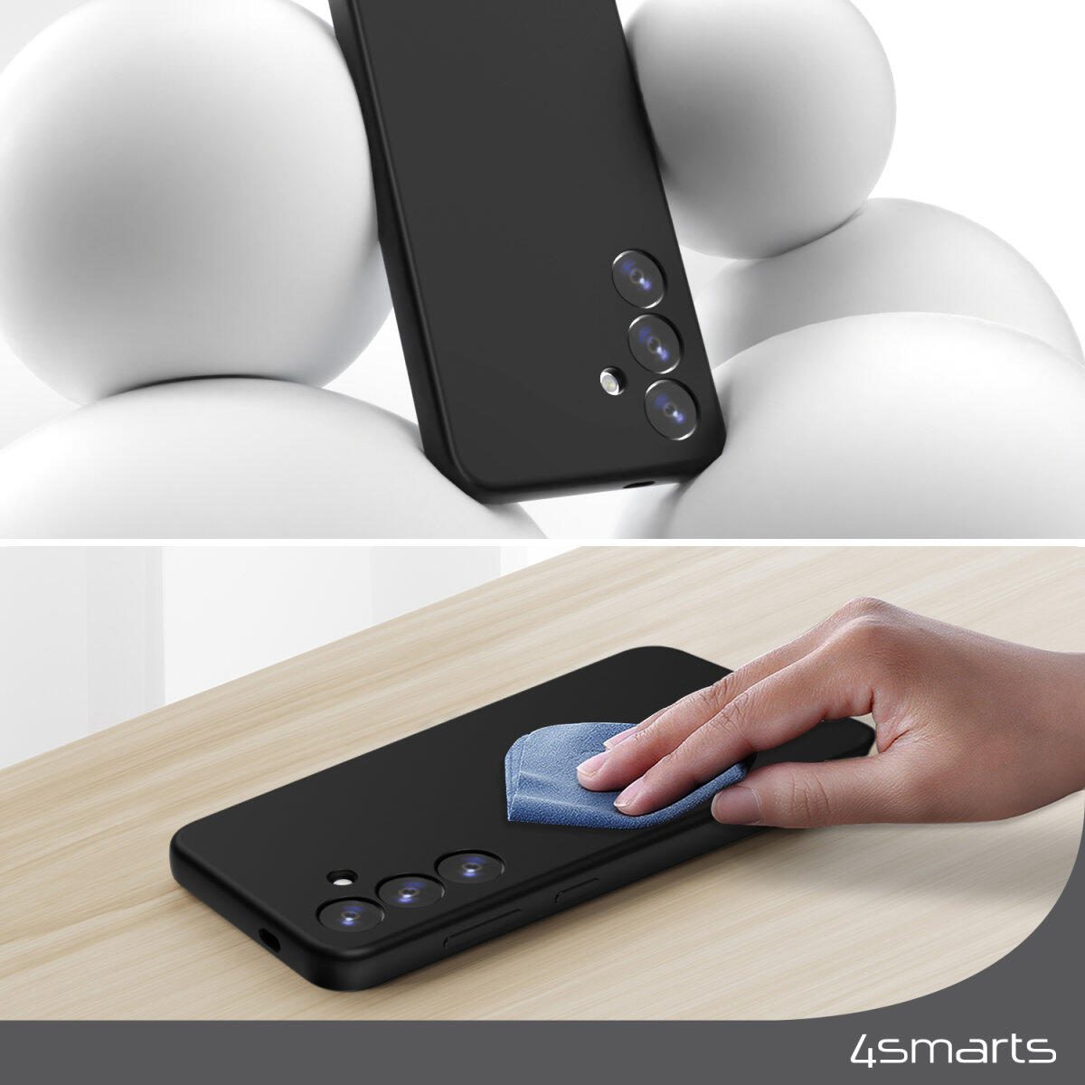 4smarts Silicone Case Cupertino für Samsung Galaxy A36 schwarz