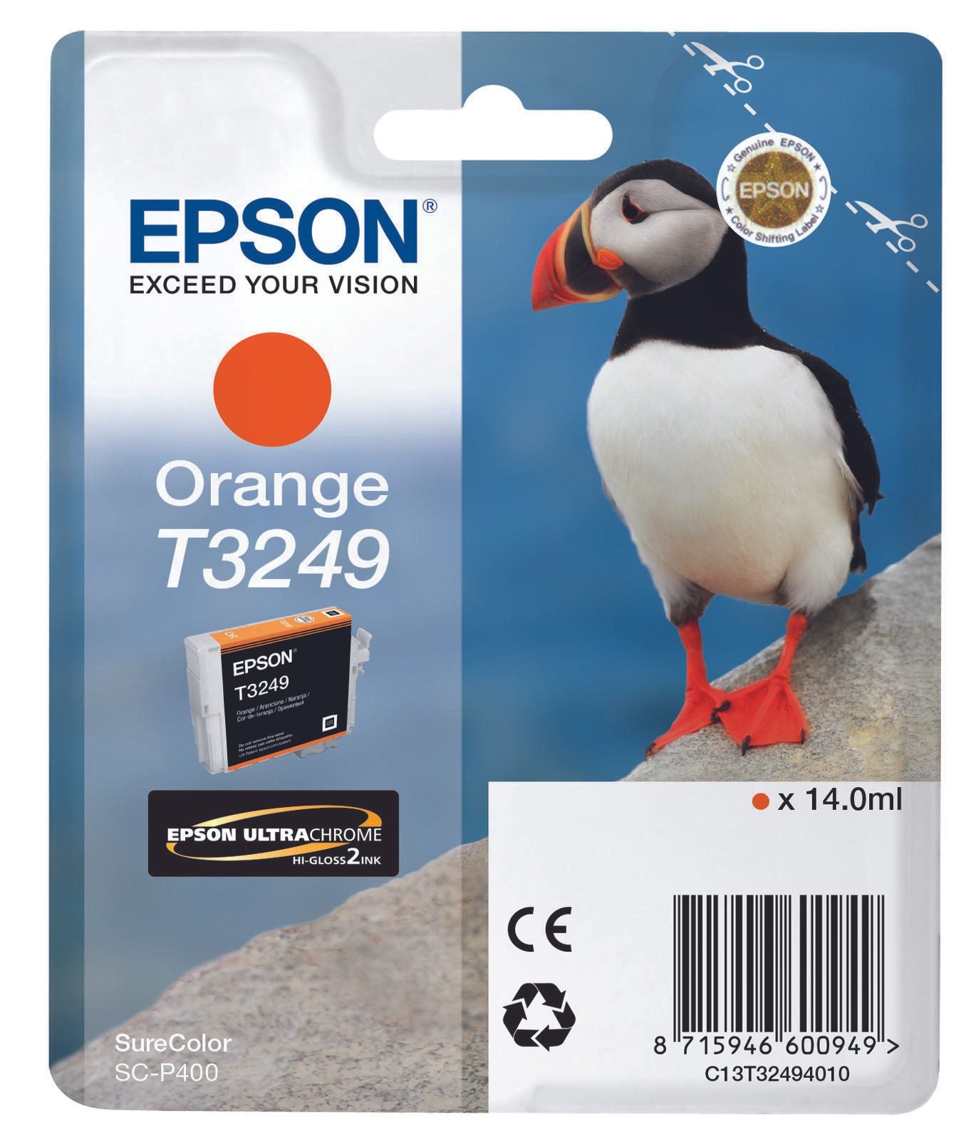 Epson Original T3249 Druckerpatrone orange 14ml (C13T32494010)