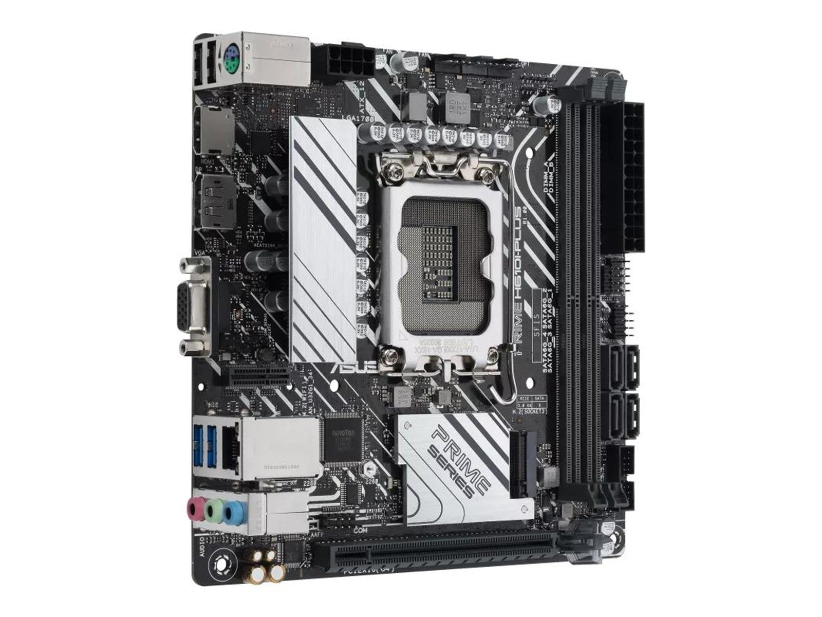 ASUS PRIME H610I-PLUS-CSM Mainboard - Intel H610 - Intel LGA1700 socket - DDR5 RAM - Mini-ITX