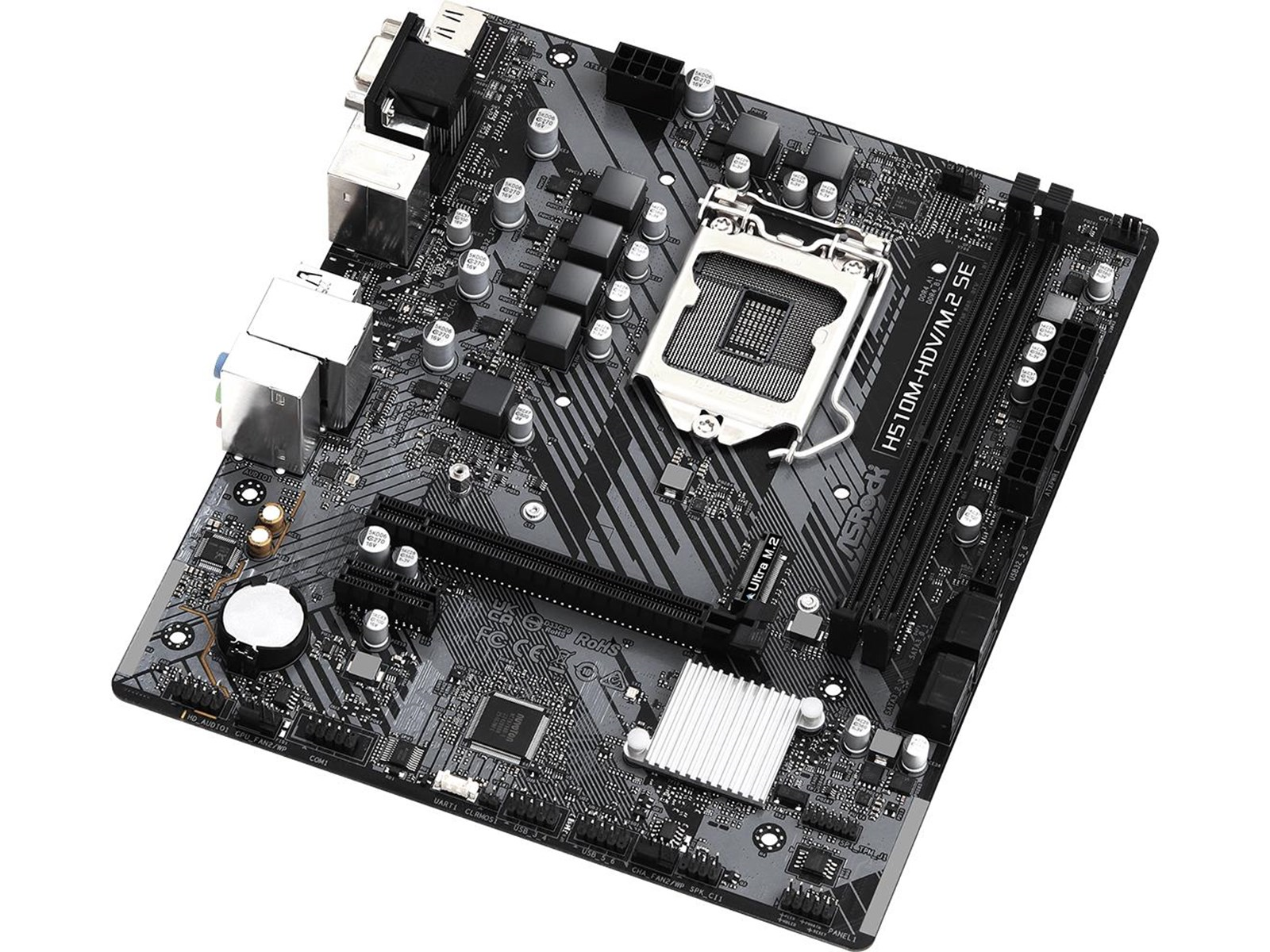 ASRock H510M-HDV/M.2 SE Mainboard - Intel H470 - Intel LGA1200 socket - DDR4 RAM - Micro-ATX