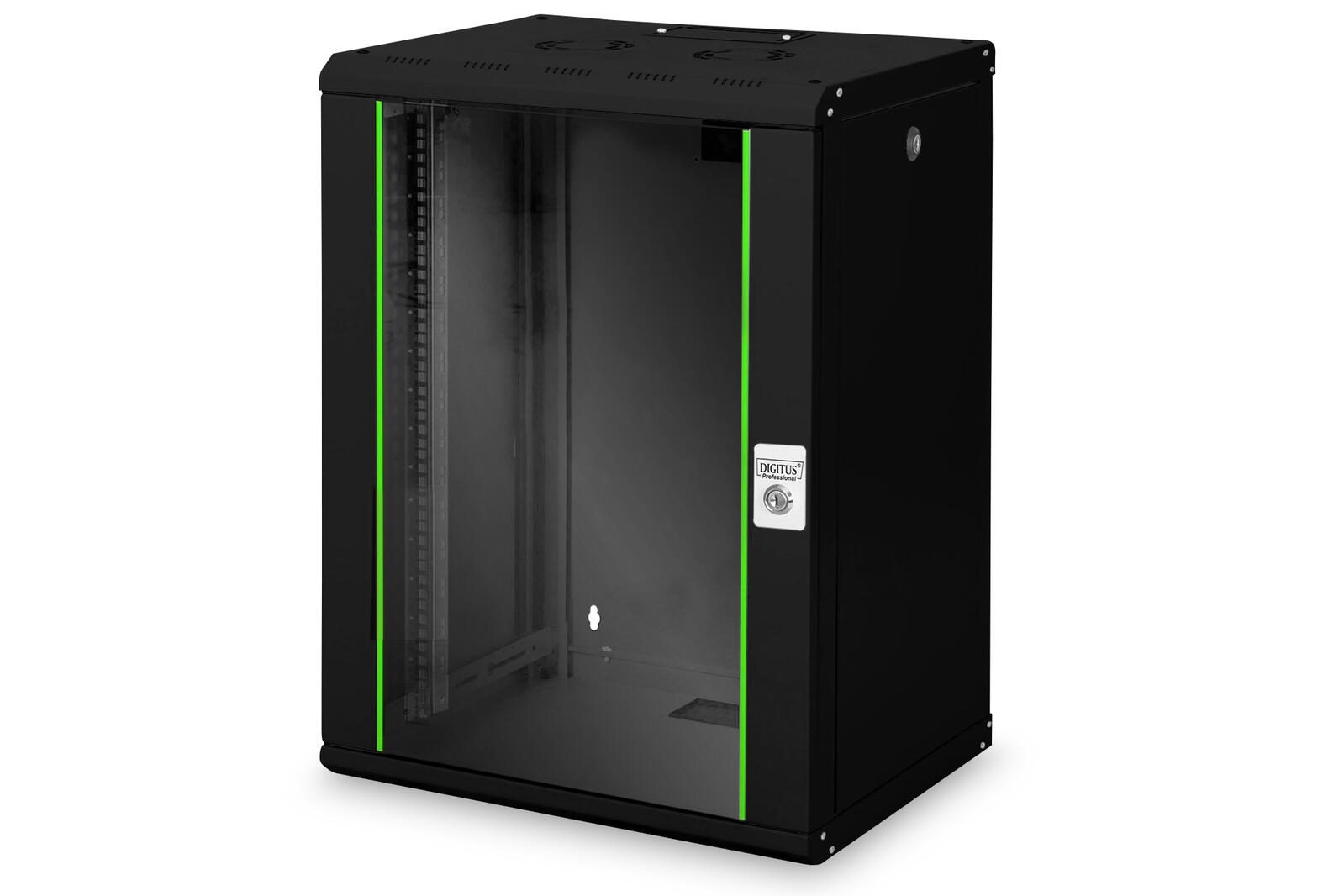 Digitus 16HE 19'-Wandgehäuse Unique Serie RAL 9005 schwarz