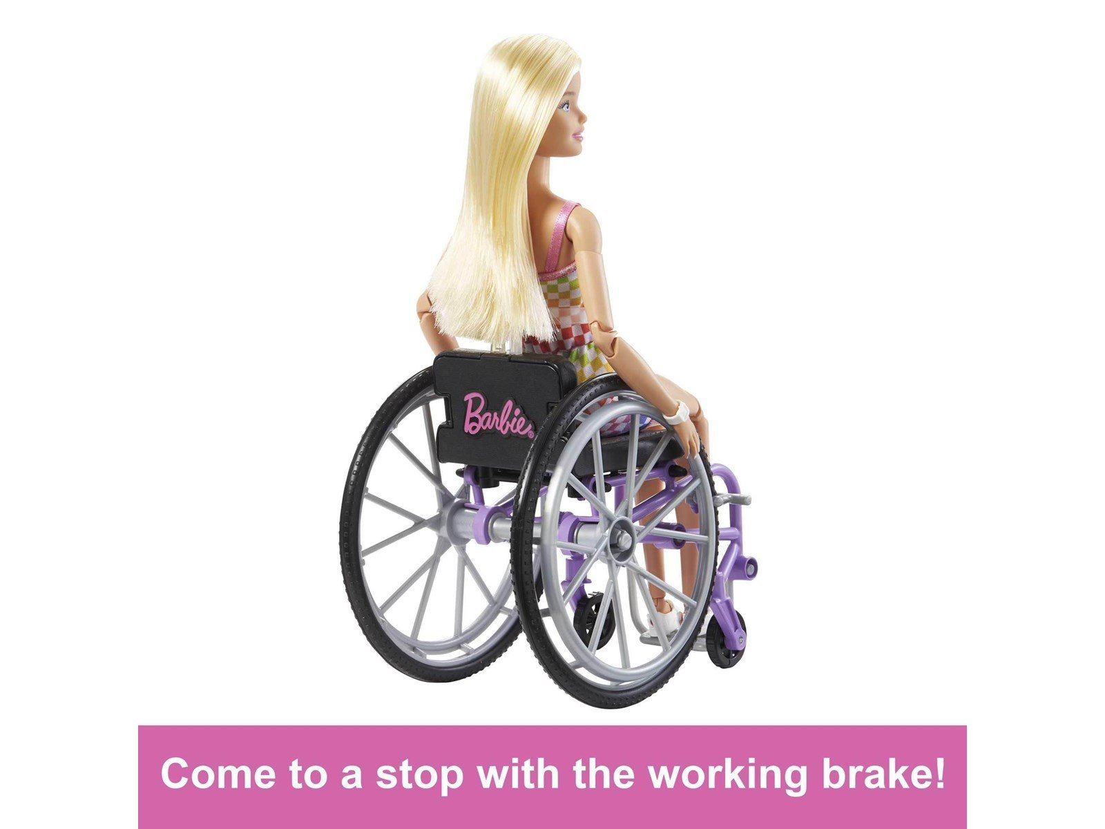 Barbie  Fashionista Rollstuhl Karomuster