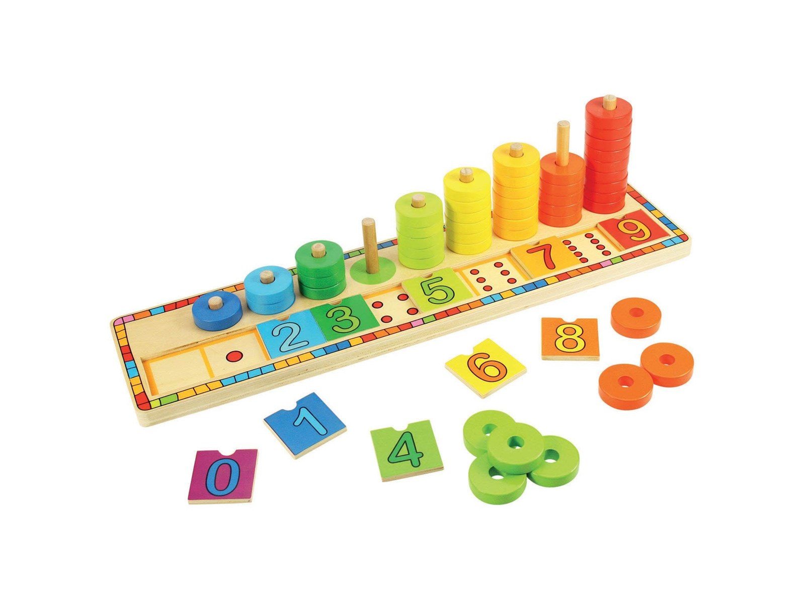 Bigjigs Wooden Learning Game Counting 55 pcs.