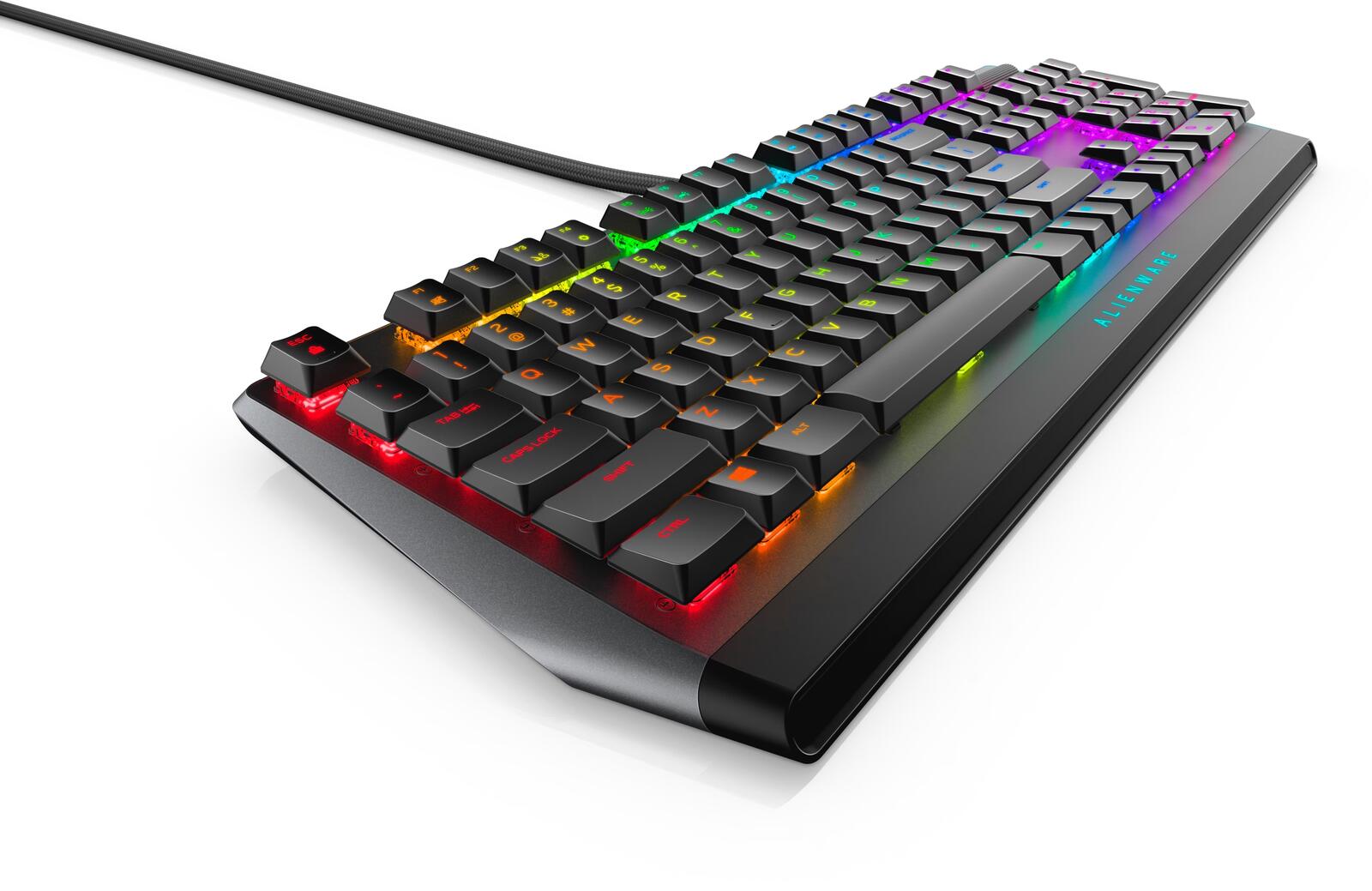 Alienware flache mechanische RGB-Gaming-Tastatur AW510K - US Int (QWERTY), Dark Side of the Moon