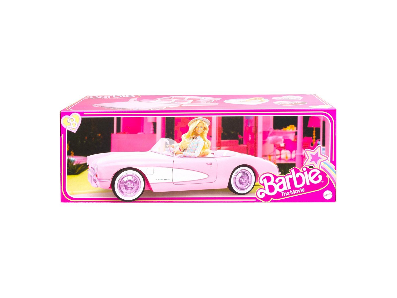 Barbie the Movie Collectible Car Pink Corvette Convertible