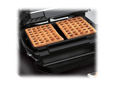 Tefal OptiGrill+ inkl. Waffeleinsatz, elektrisch, schwarz/silber