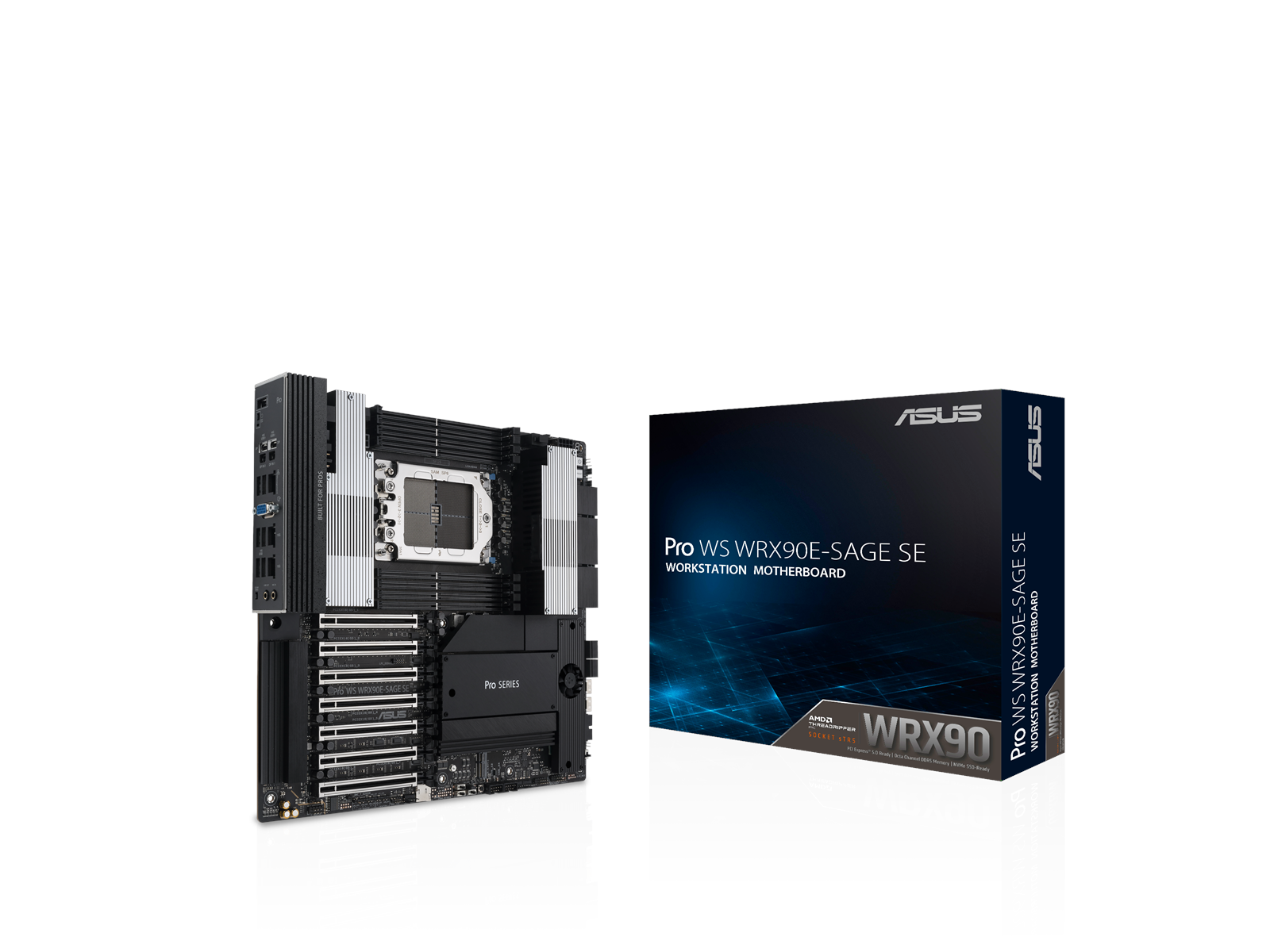 ASUS PRO WS WRX90E-SAGE SE Mainboard - AMD WRX90 - AMD sTR5 socket - DDR5 RAM - SSI (Server)