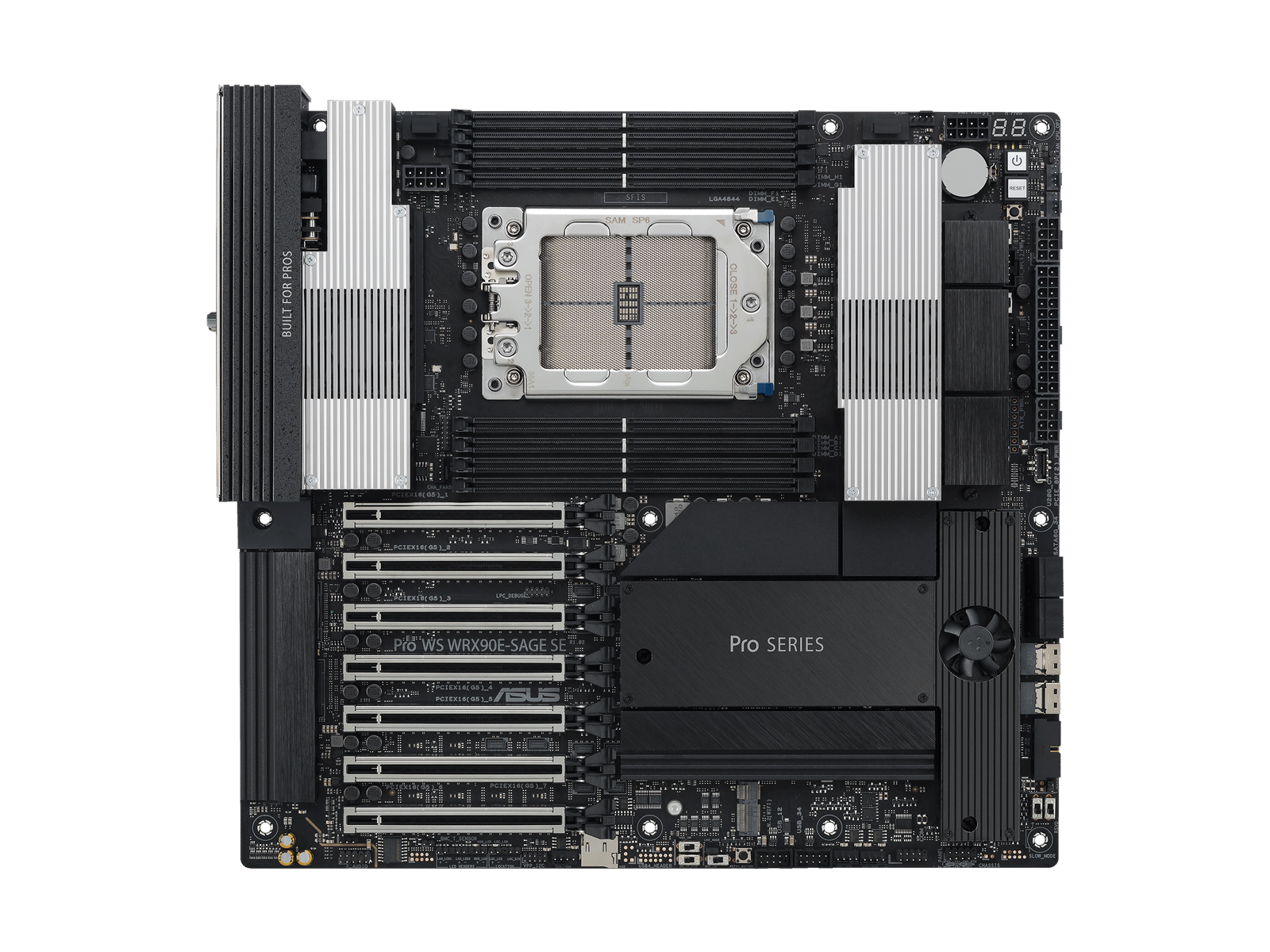 ASUS PRO WS WRX90E-SAGE SE Mainboard - AMD WRX90 - AMD sTR5 socket - DDR5 RAM - SSI (Server)