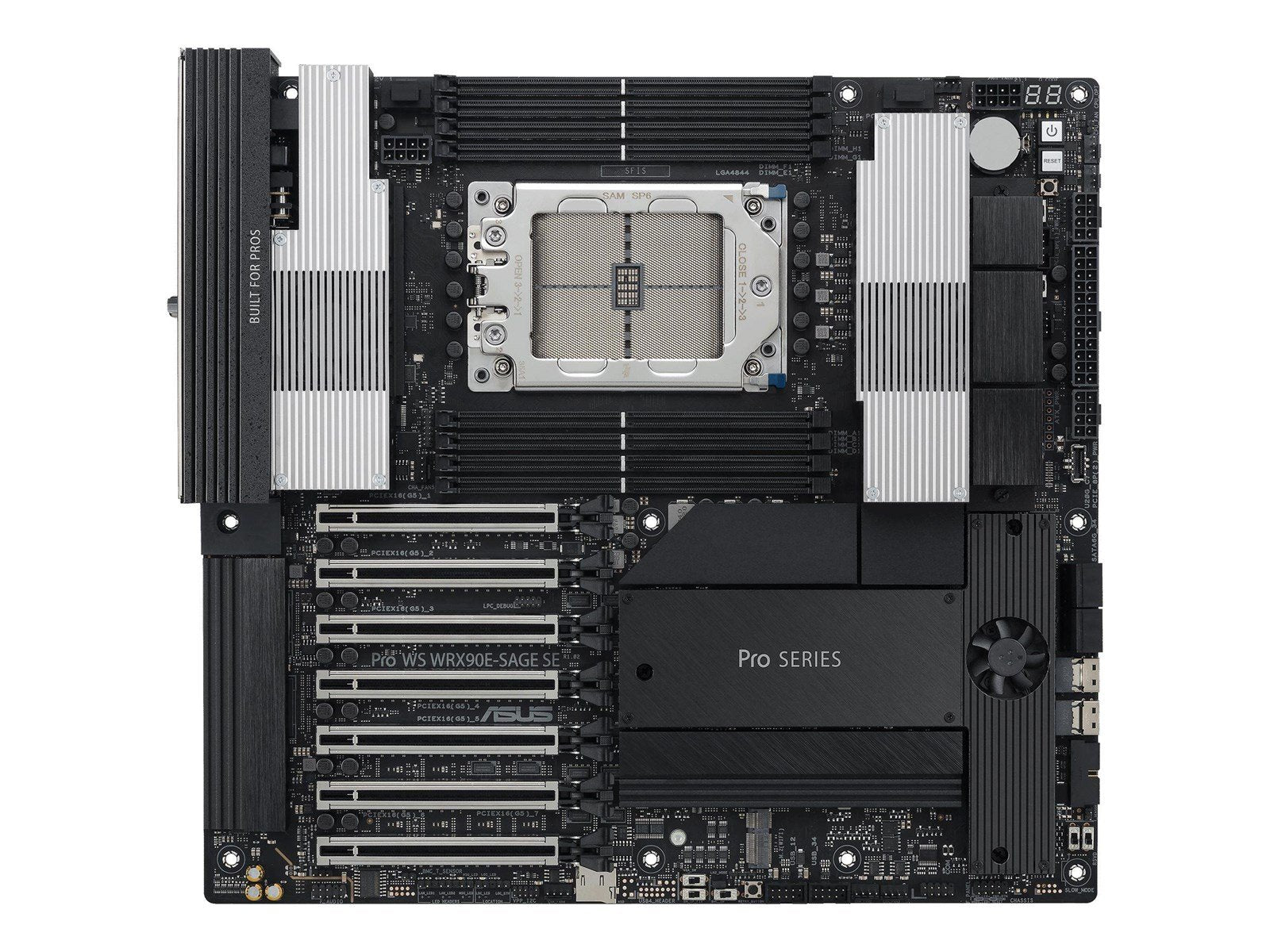 ASUS PRO WS WRX90E-SAGE SE Mainboard - AMD WRX90 - AMD sTR5 socket - DDR5 RAM - SSI (Server)