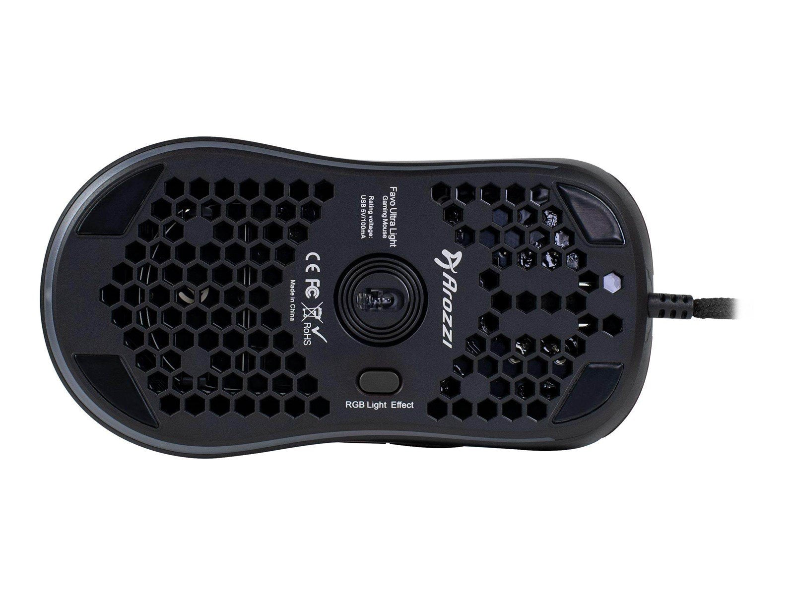 Arozzi Favo - mouse - USB - black - Maus (Schwarz)