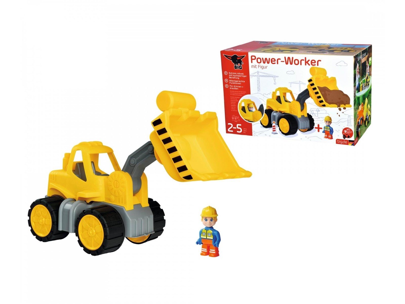 BIG Power Worker Midi Wheel Loader Shovel with Figure