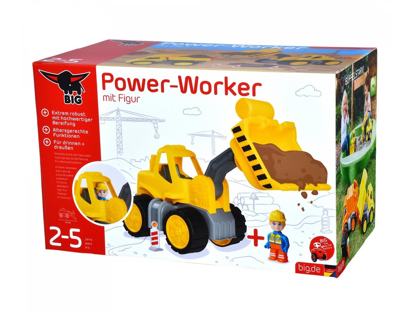 BIG Power Worker Midi Wheel Loader Shovel with Figure