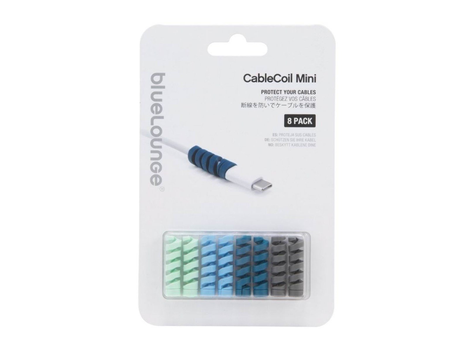 Bluelounge Design CableCoil Mini - 9-pack - Blue
