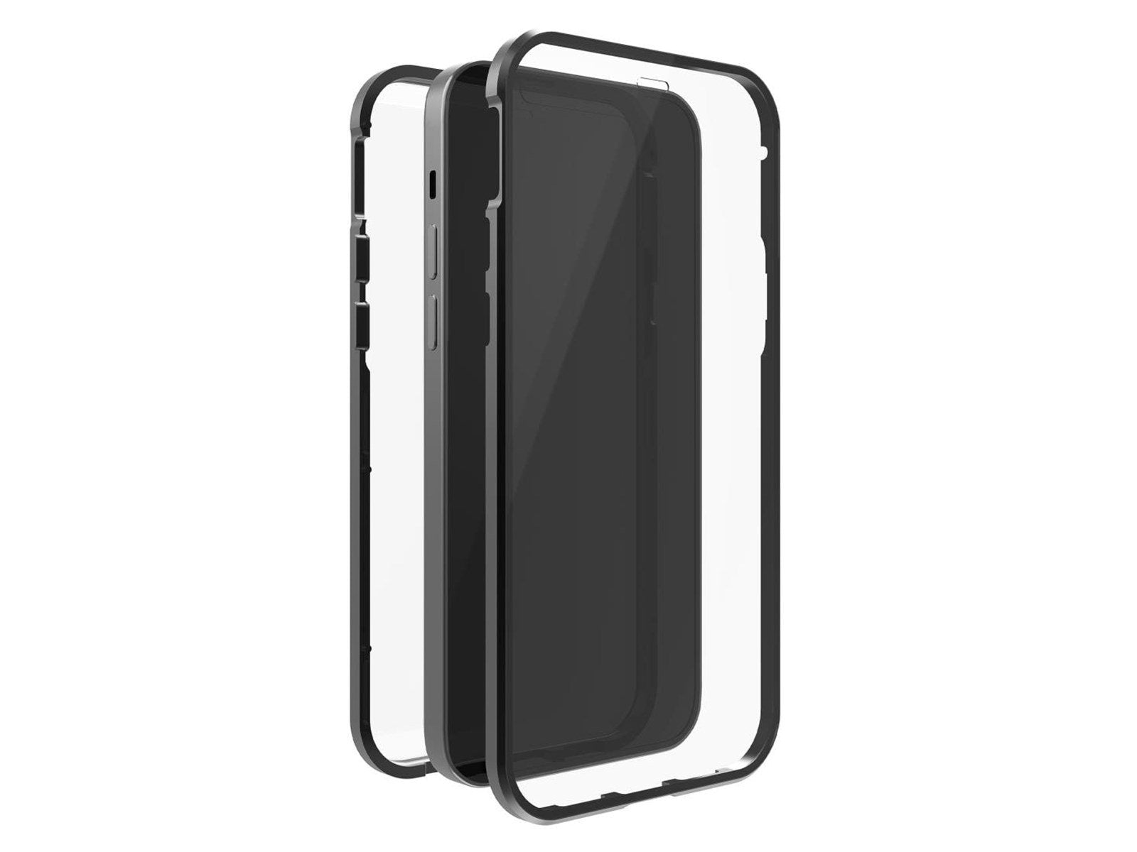 BLACK ROCK 360° Phone Case Glass iPhone 14 Pro Transp/Black