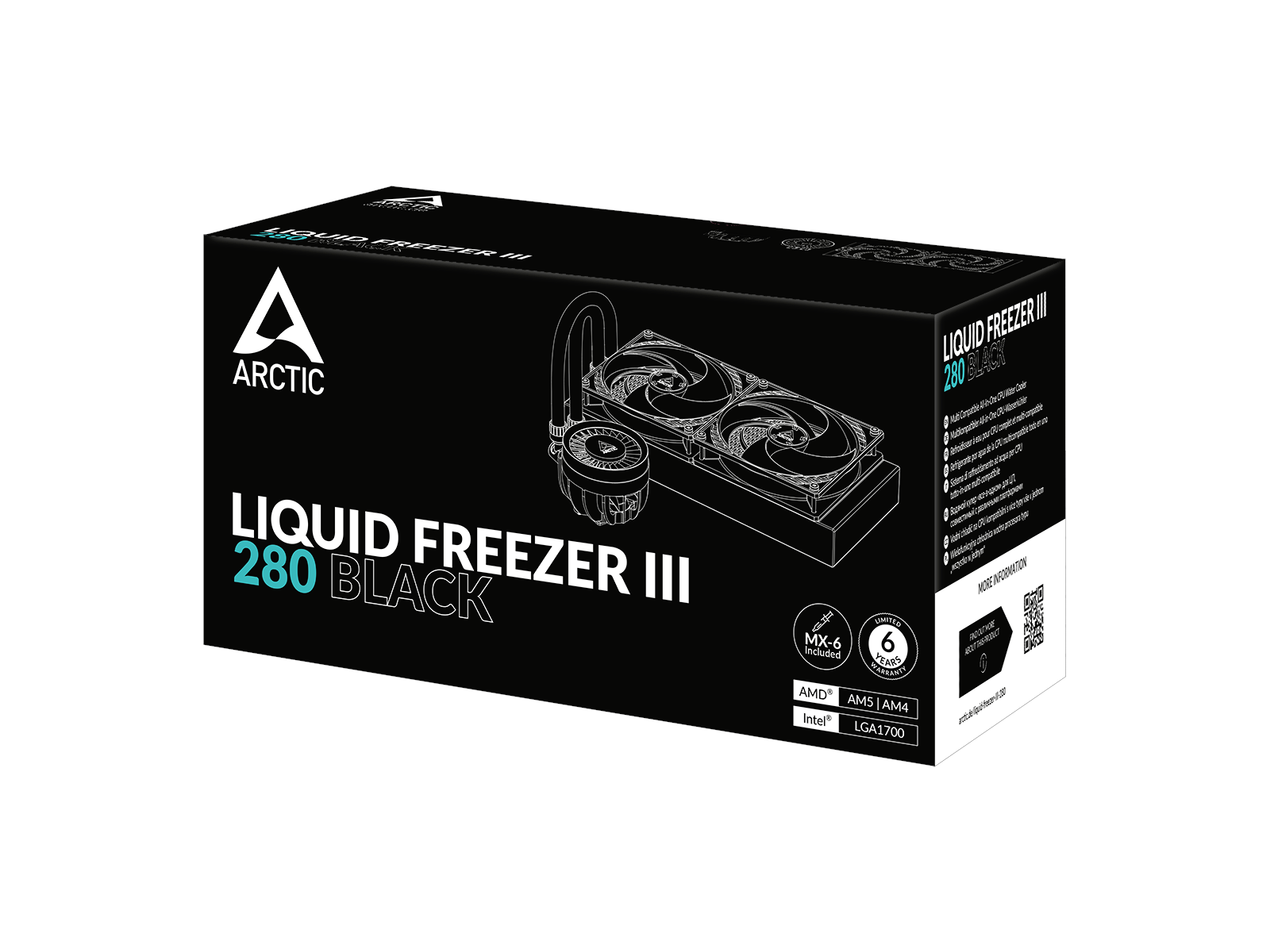 Arctic Liquid Freezer III 280 - Black - CPU-Wasserkühlung - Max 23 dBA