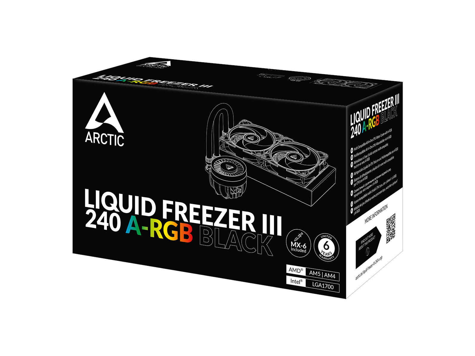 Arctic Liquid Freezer III 240 A-RGB - Black - CPU-Wasserkühlung - Max 23 dBA