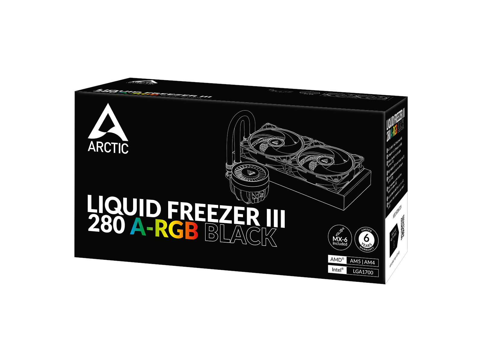 Arctic Liquid Freezer III 280 A-RGB - Black - CPU-Wasserkühlung - Max 23 dBA