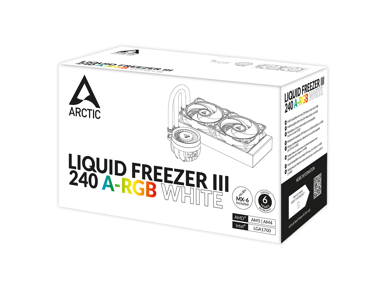 Arctic Liquid Freezer III 240 A-RGB - White - CPU-Wasserkühlung - Max 23 dBA