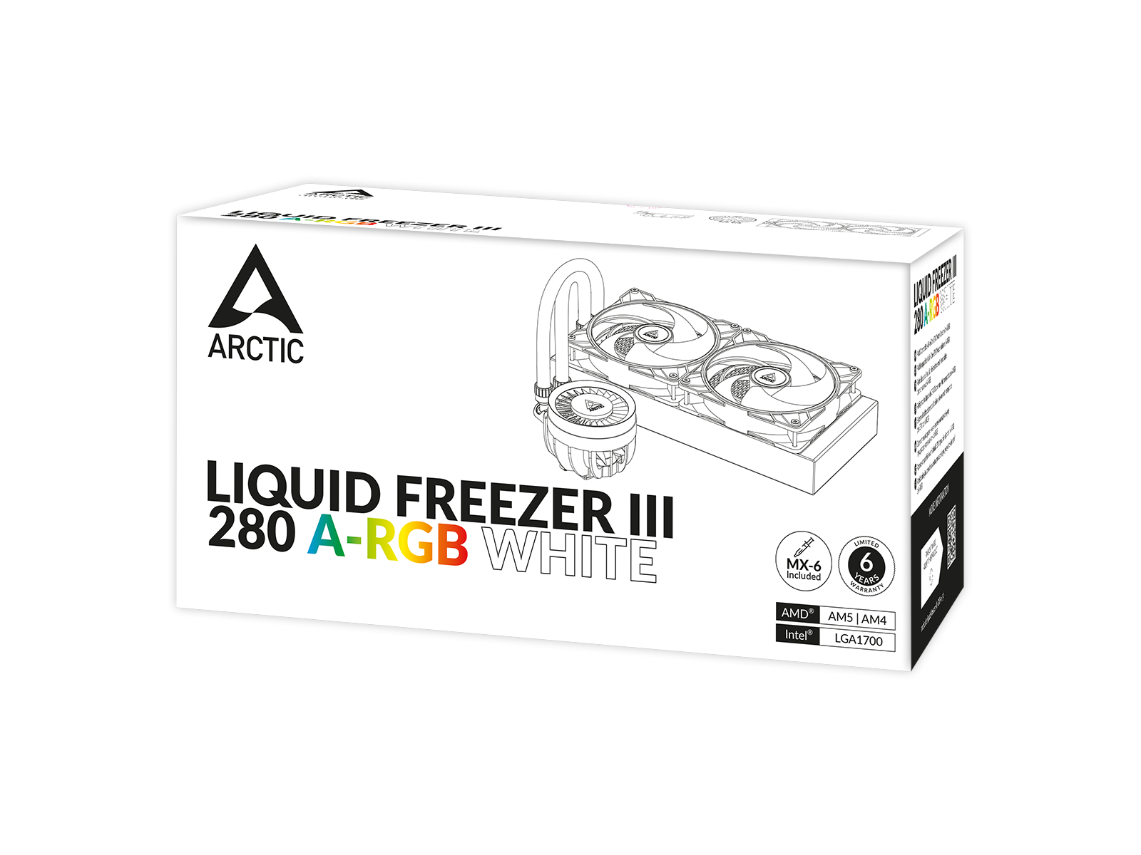 Arctic Liquid Freezer III 280 A-RGB - White - CPU-Wasserkühlung - Max 23 dBA