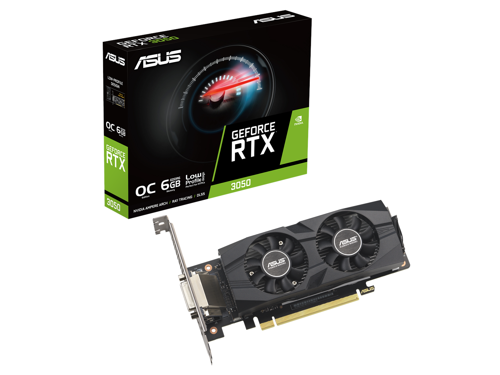 ASUS GeForce RTX 3050 Low Profile OC - 6GB GDDR6 RAM - Grafikkarte