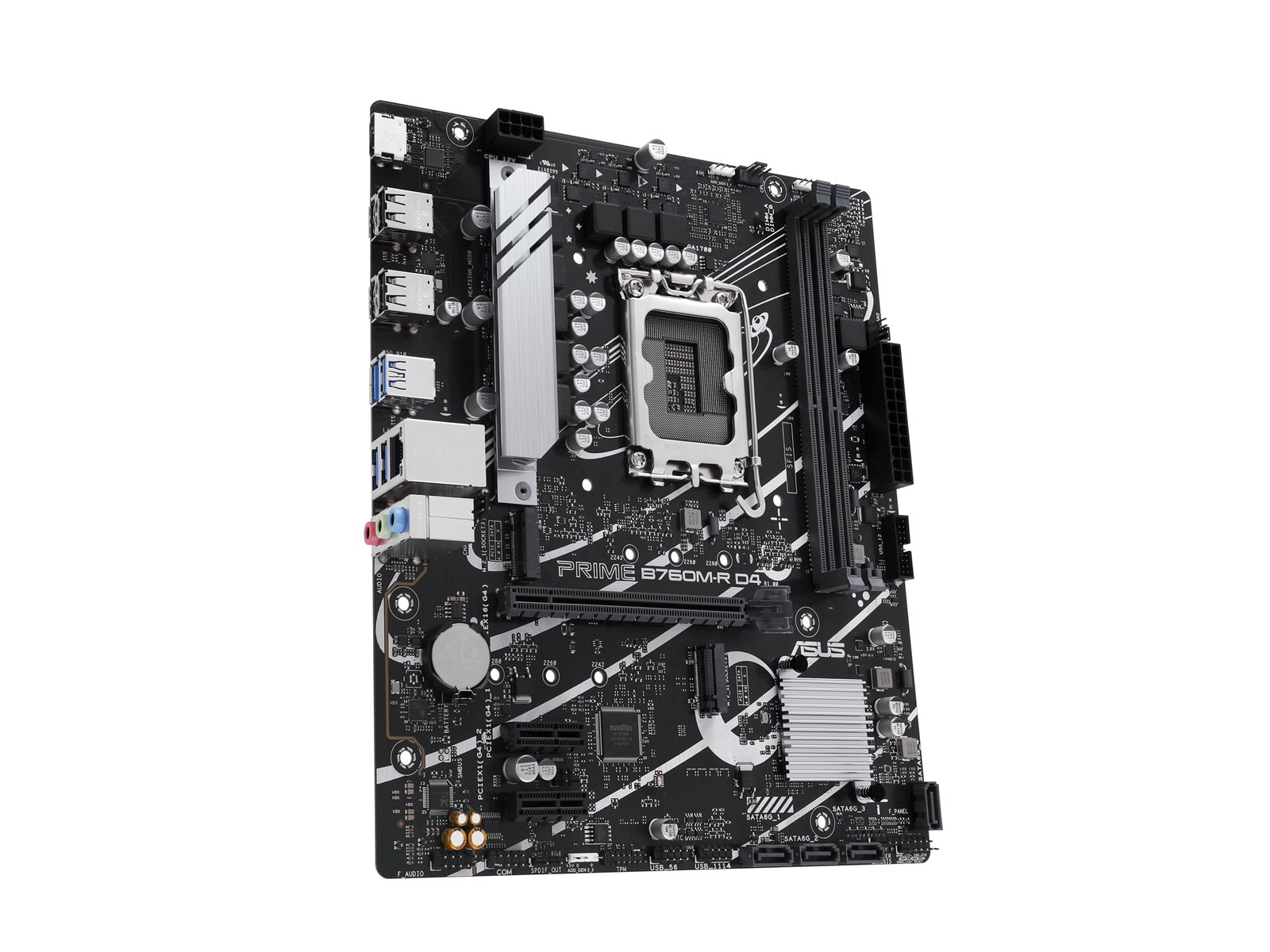 ASUS PRO B760M-R D4 Mainboard - Intel B760 - Intel LGA1700 socket - DDR4 RAM - Micro-ATX