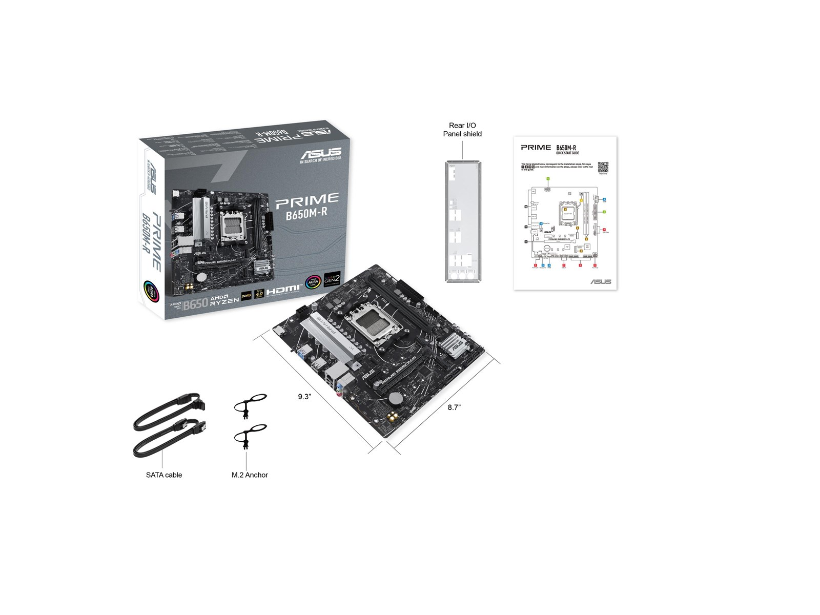 ASUS PRIME B650M-R Mainboard - AMD B650 - AMD AM5 socket - DDR5 RAM - Micro-ATX