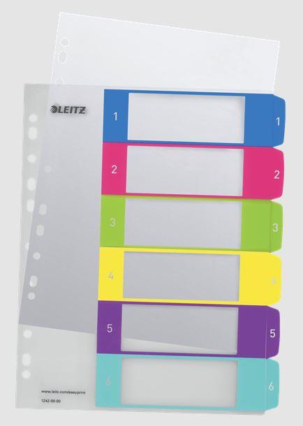 Leitz WOW Ordnerregister ßberbreite - 6-teilig
