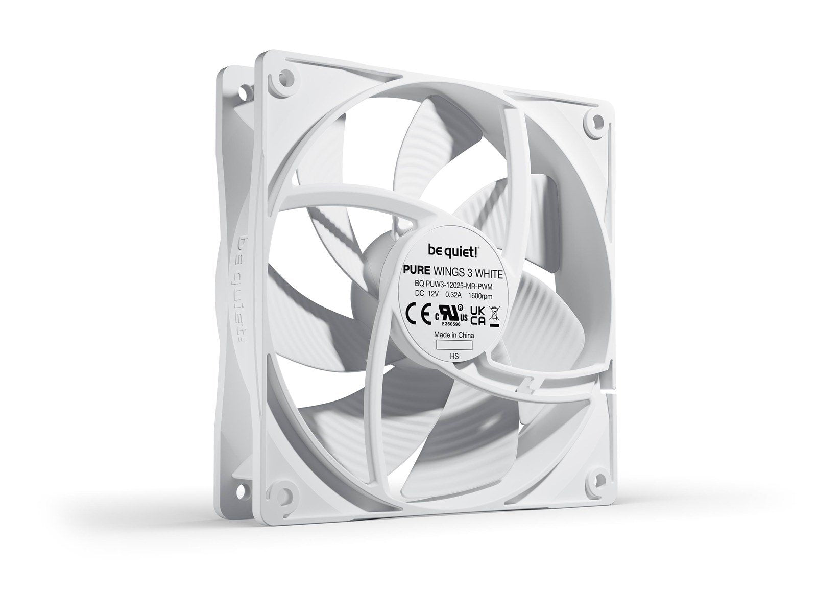 be quiet! Pure Wings 3 120mm PWM White - Gehäuselüfter - 120mm - Weiß - 26 dBA