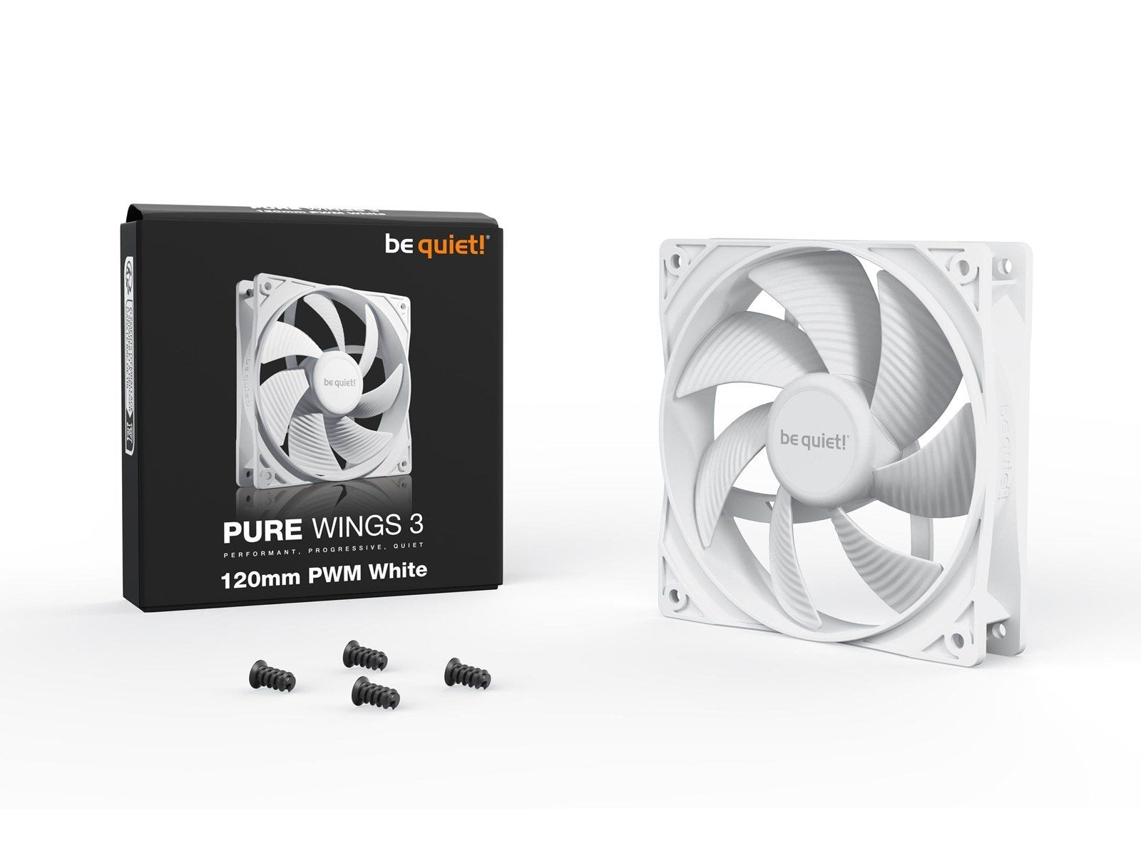 be quiet! Pure Wings 3 120mm PWM White - Gehäuselüfter - 120mm - Weiß - 26 dBA