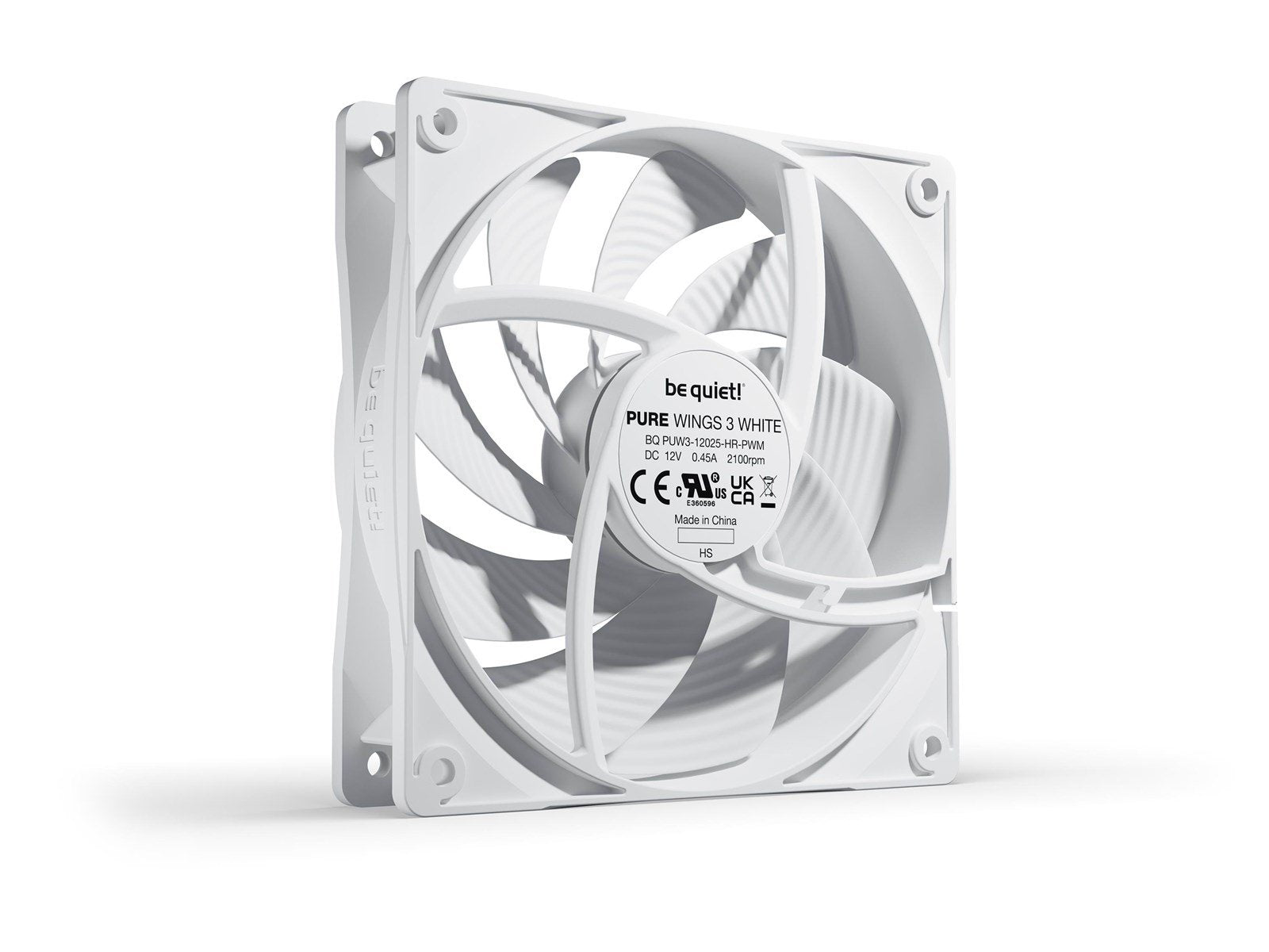 be quiet! Pure Wings 3 120mm PWM high-speed White - Gehäuselüfter - 120mm - Weiß - 31 dBA