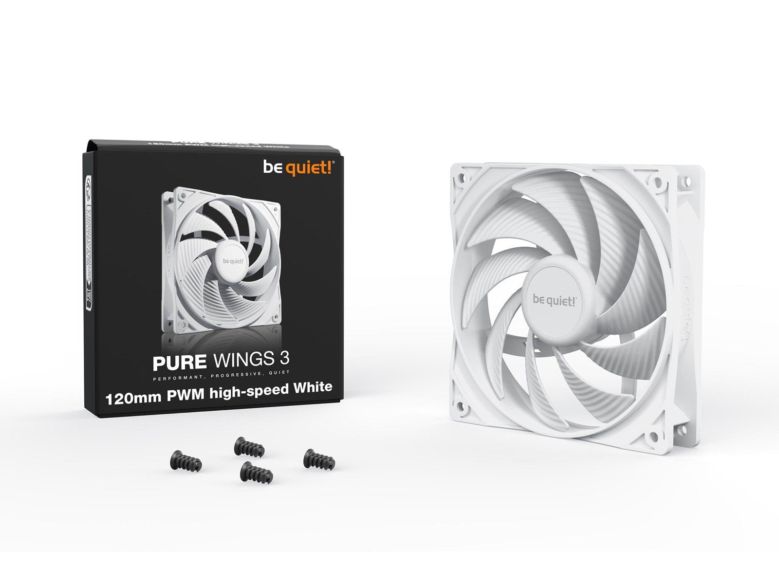 be quiet! Pure Wings 3 120mm PWM high-speed White - Gehäuselüfter - 120mm - Weiß - 31 dBA