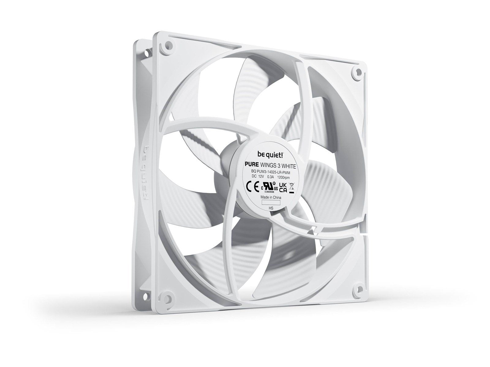 be quiet! Pure Wings 3 140mm PWM White - Gehäuselüfter - 120mm - Weiß - 26 dBA
