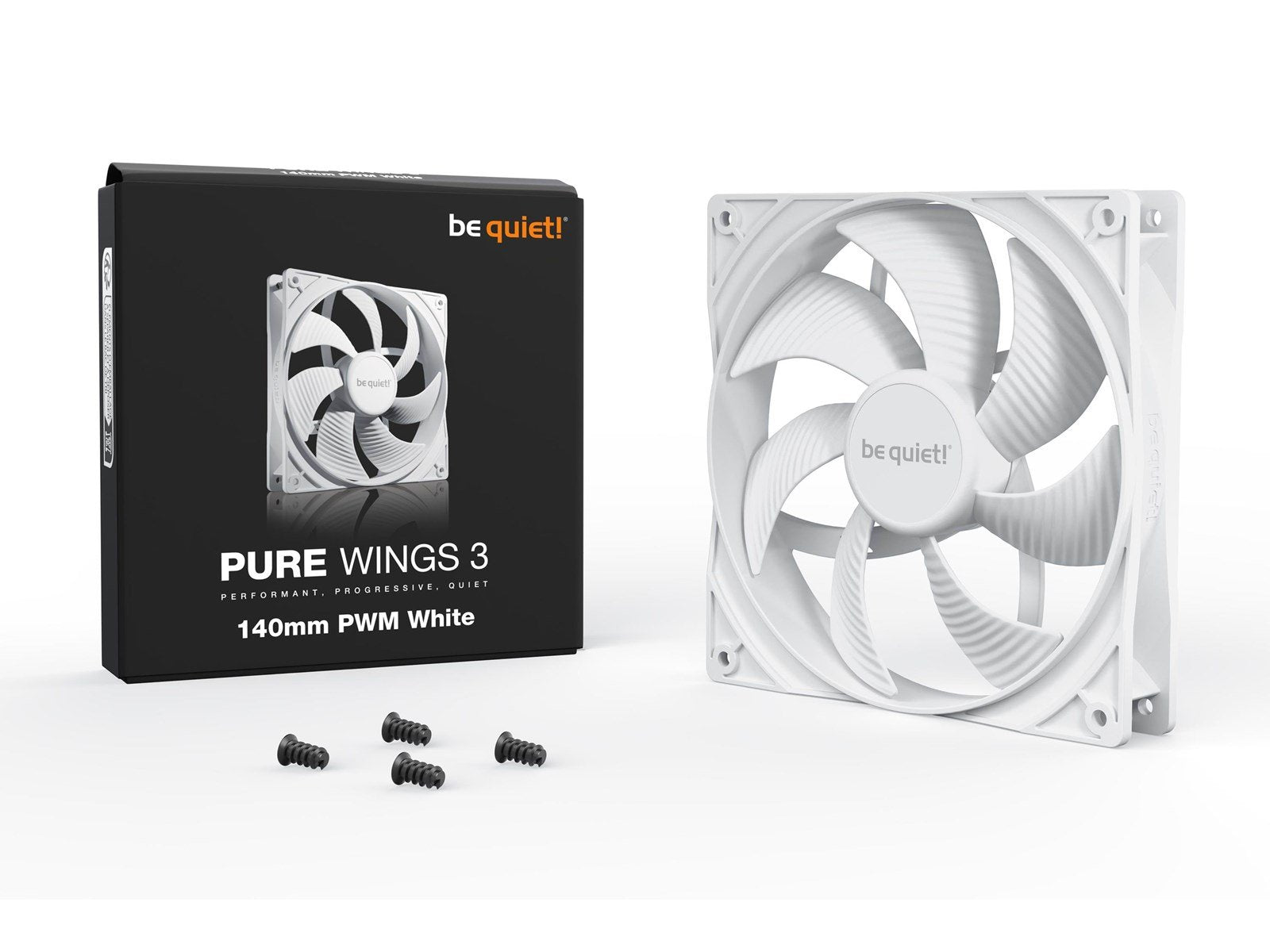 be quiet! Pure Wings 3 140mm PWM White - Gehäuselüfter - 120mm - Weiß - 26 dBA