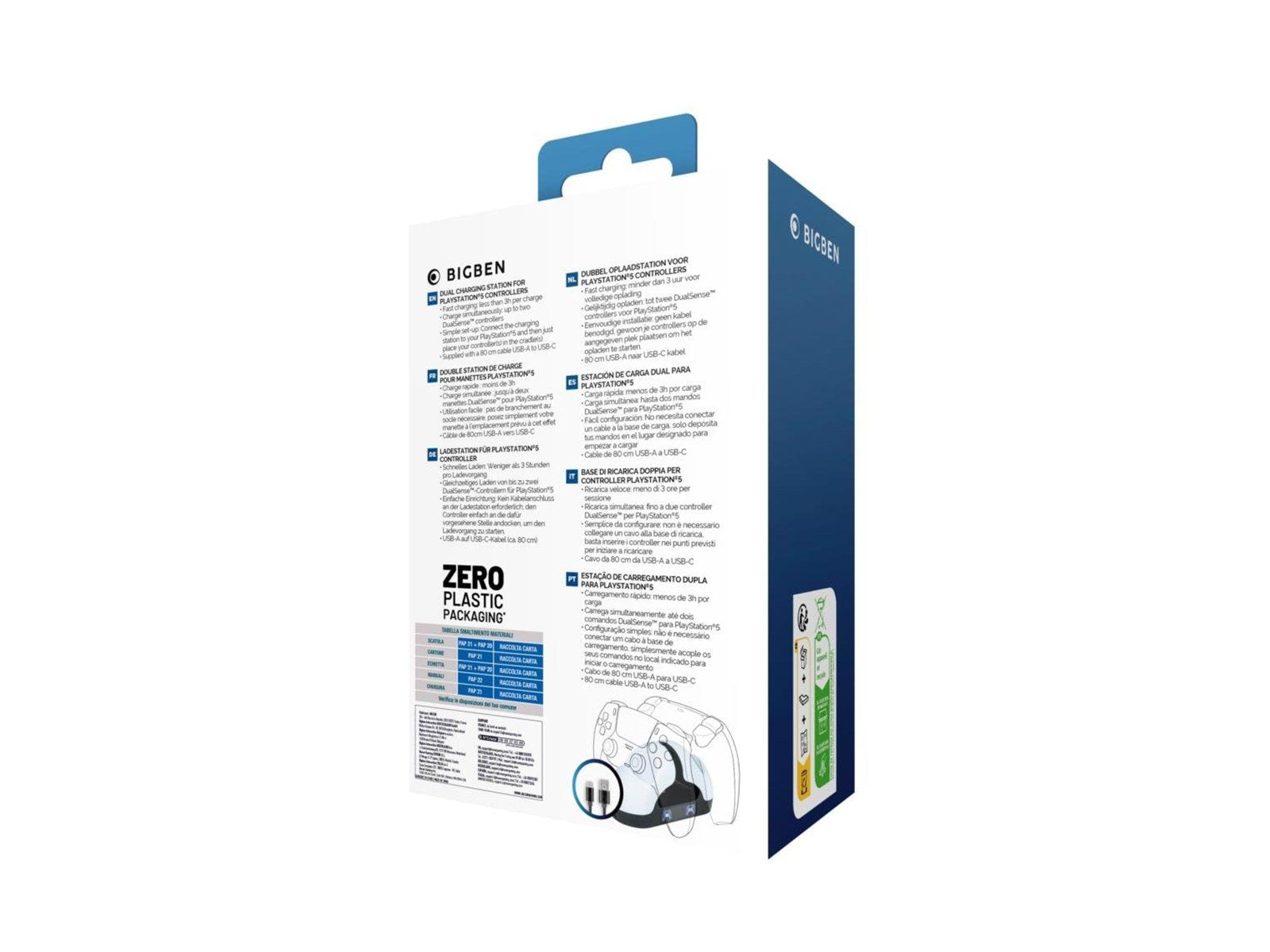 BigBen Interactive Chargning Station for 2 x DualSense Controllers - Wired - Sony PlayStation 5