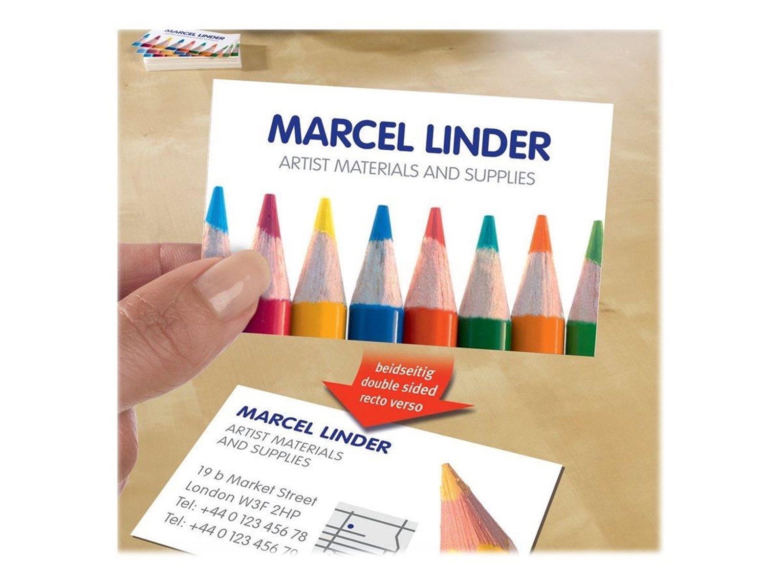 Avery Quick&Clean C32026-10 - business cards - matte - 100 card(s) - 54 x 85 mm - 270 g/m²