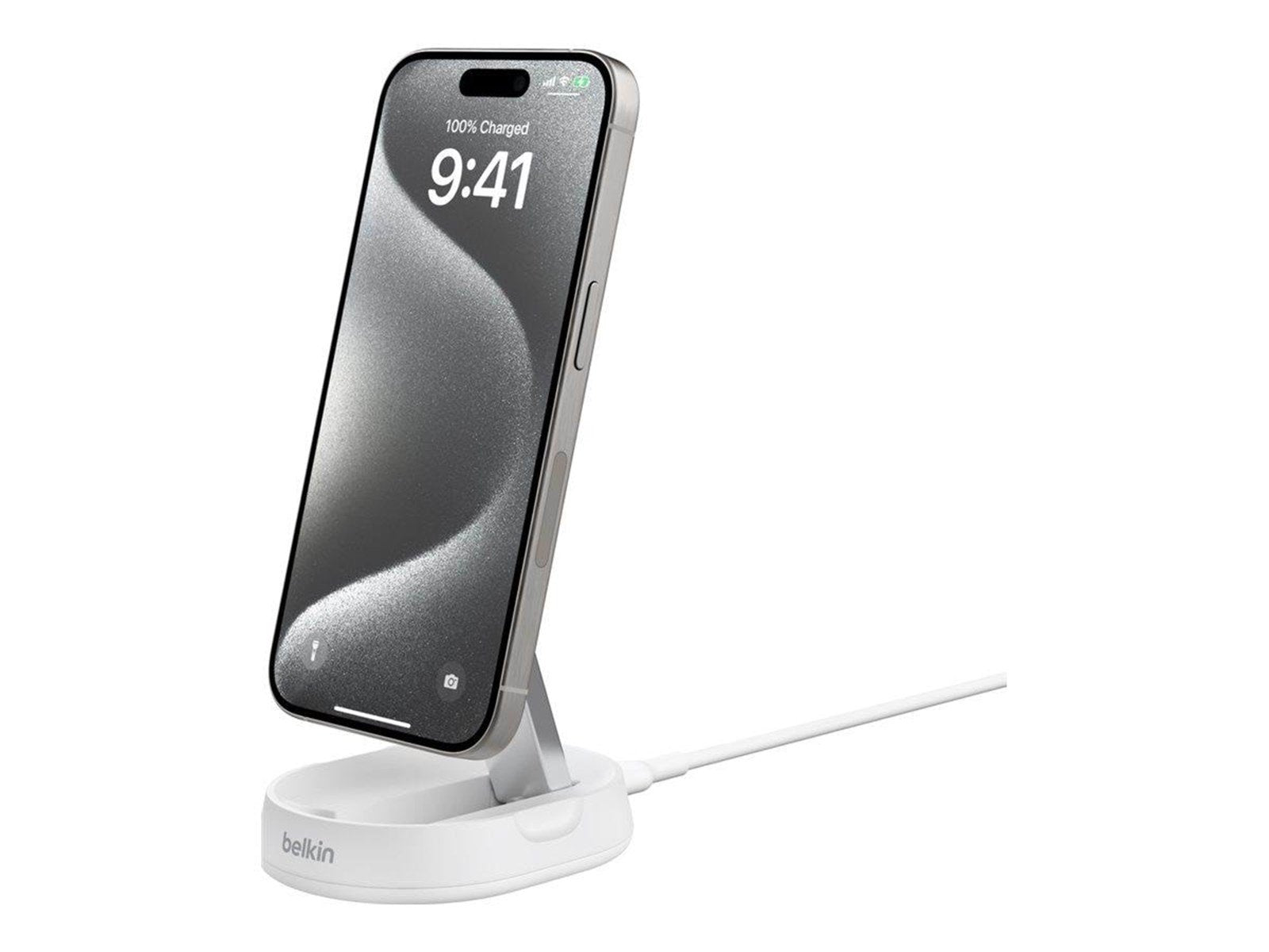Belkin BoostCharge Pro wireless charging stand - magnetic - + AC power adapter - 15 Watt