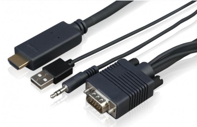 Sony CAB-VGAHDMI1 HDMI auf VGA, USB und Klinkenstecker, 1 Meter Kabel