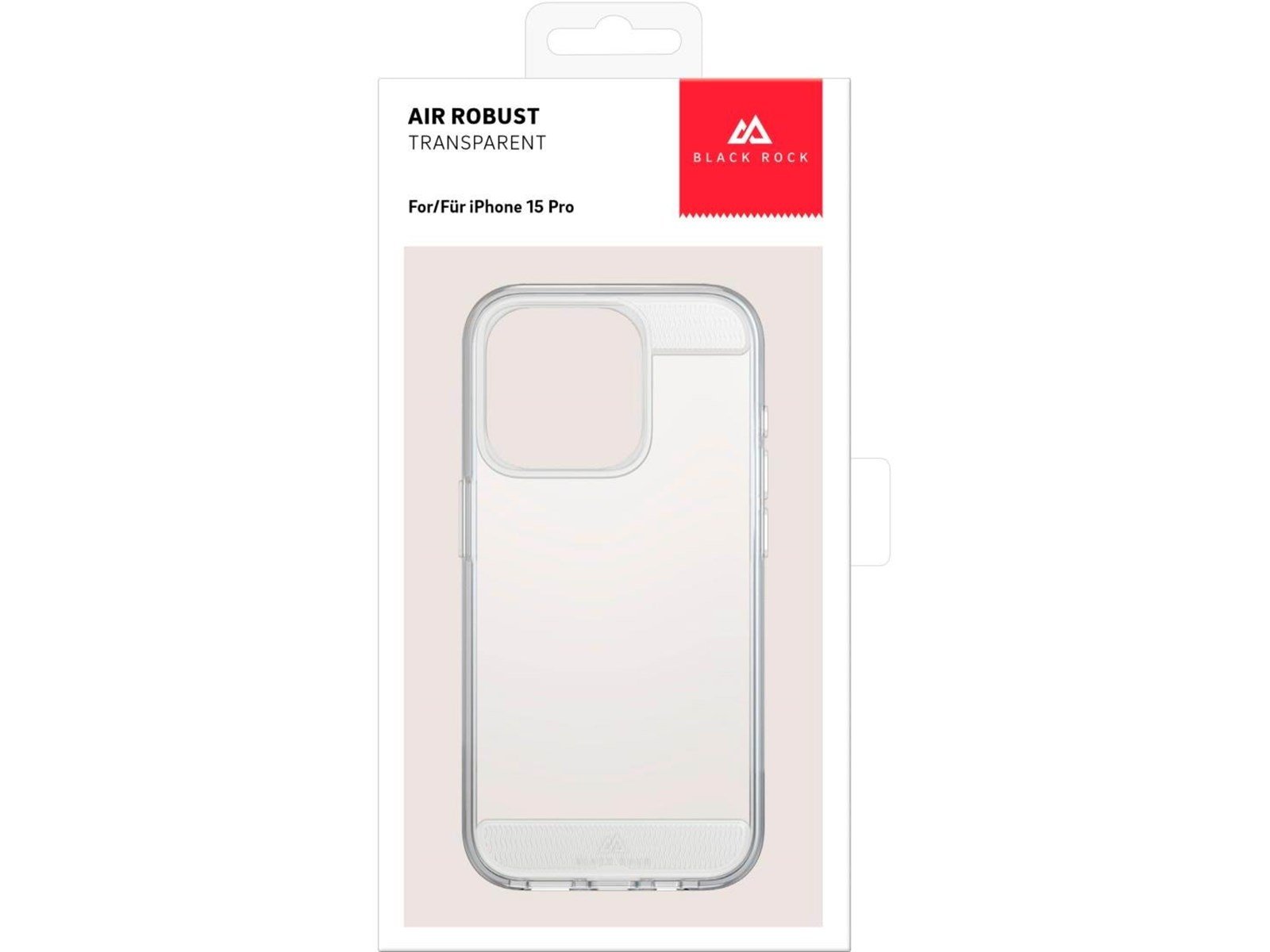 BLACK ROCK Phone Case Air Robust Transparent - iPhone 15 Pro