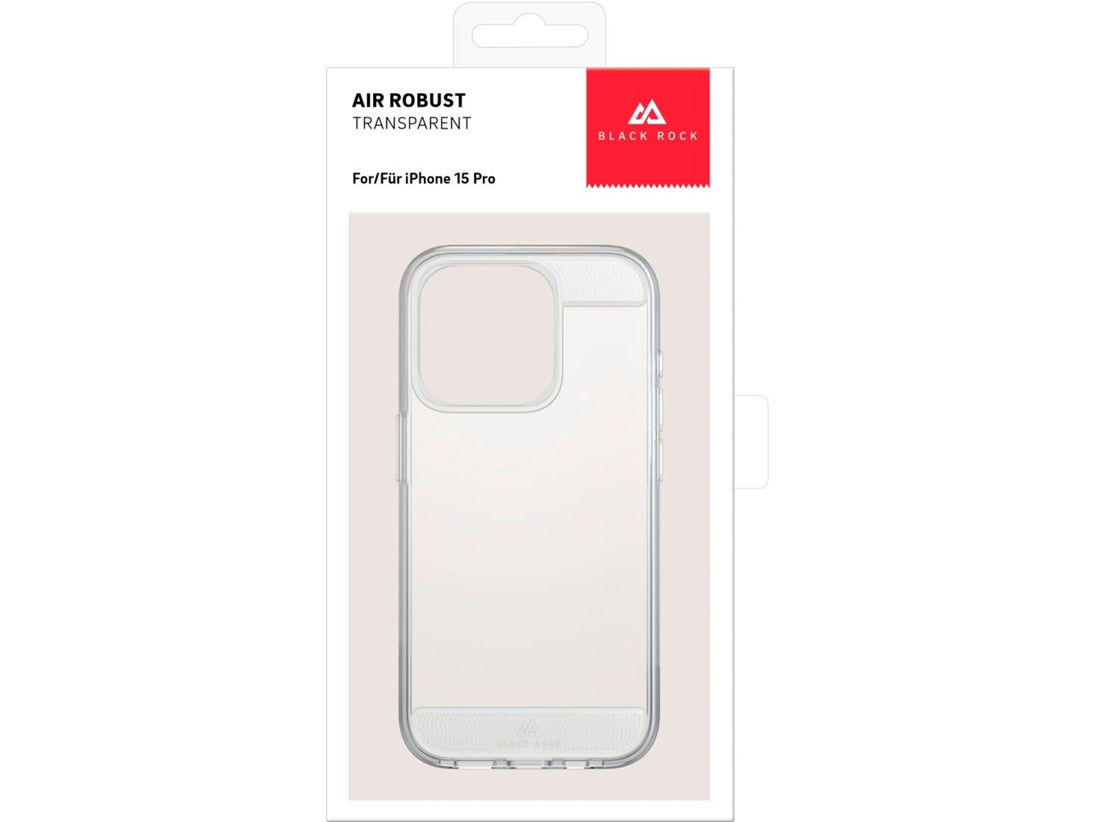 BLACK ROCK Phone Case Air Robust Transparent - iPhone 15 Pro