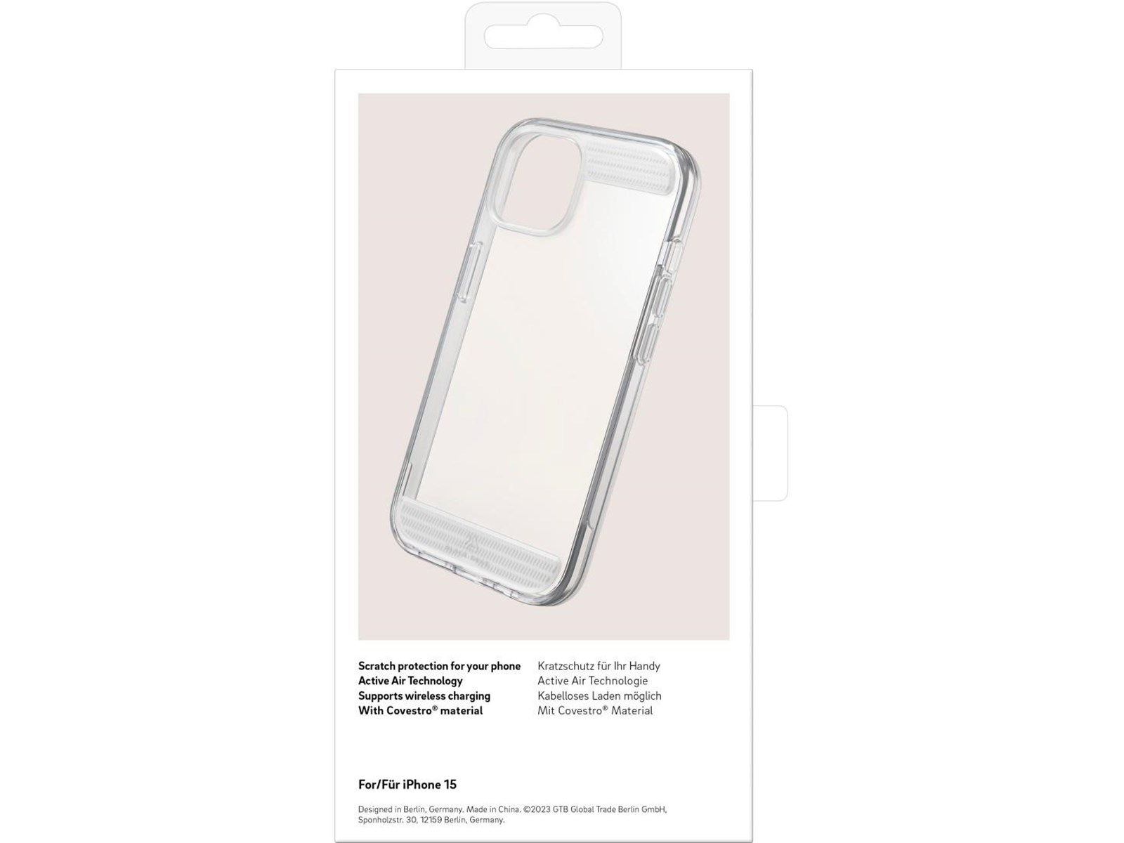 BLACK ROCK Phone Case Air Robust Transparent - iPhone 15