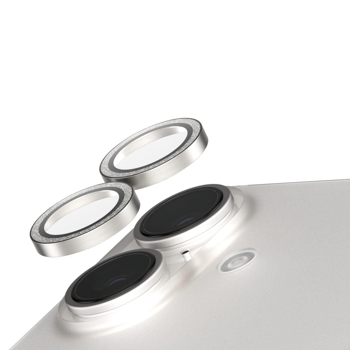 SAFE. by PanzerGlass® Camera Kameraschutz Glitter Silber für iPhone 16 & 16 Plus