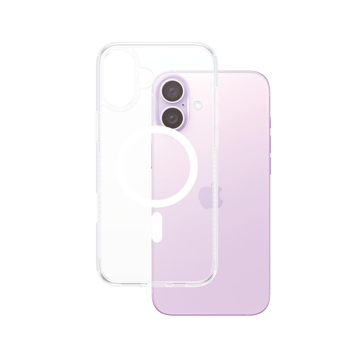 PanzerGlass® HardCase Transparent Weiß MagSafe für iPhone 16 Plus