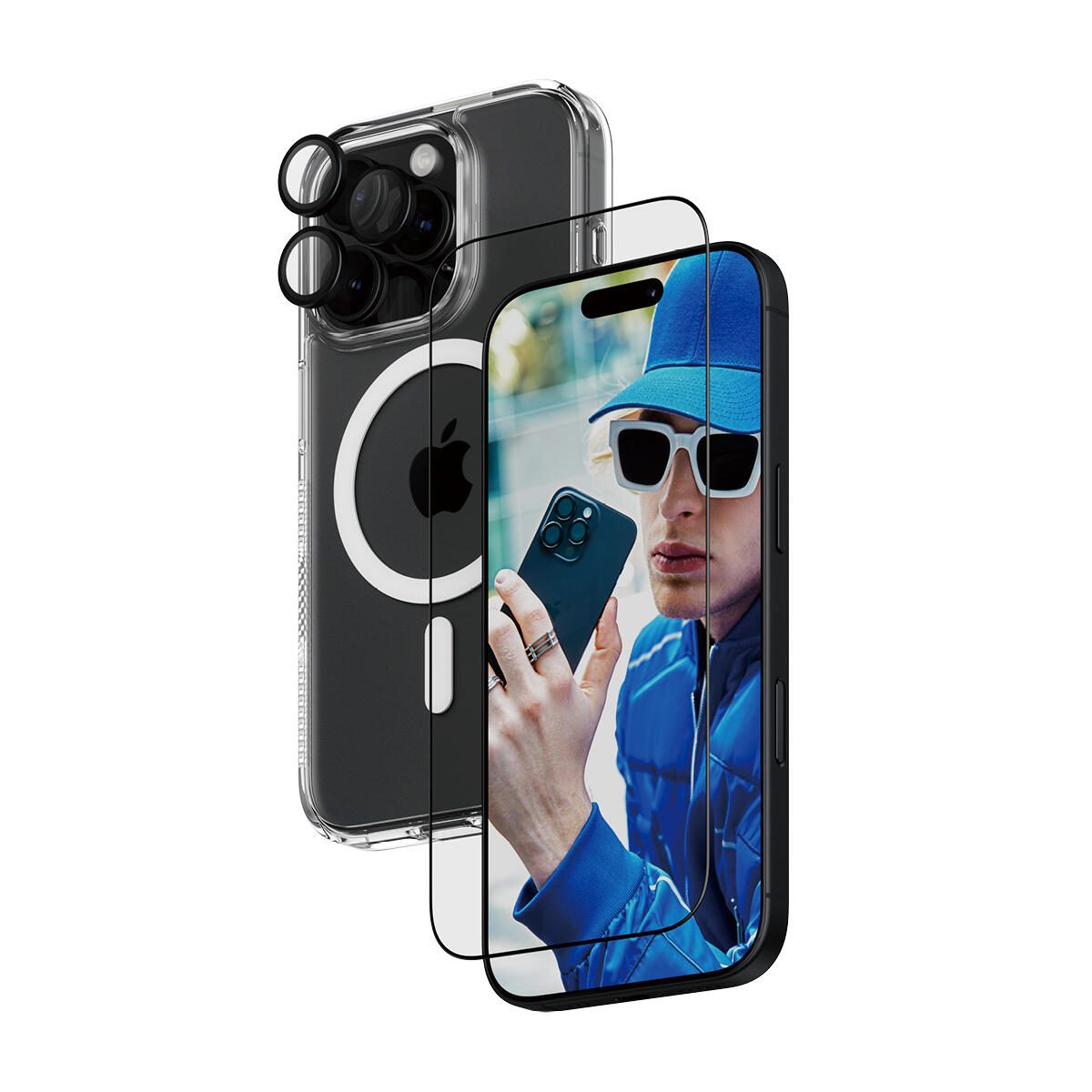 PanzerGlass® 3-in-1 Protection Schutzset für iPhone 16 Pro