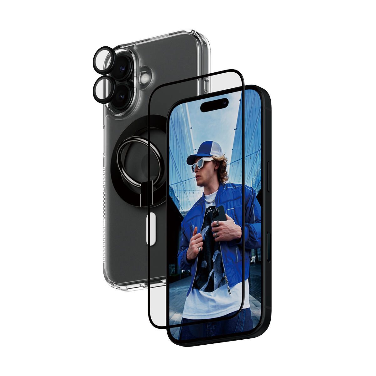 PanzerGlass® 4-in-1 Protection Schutzset für iPhone 16