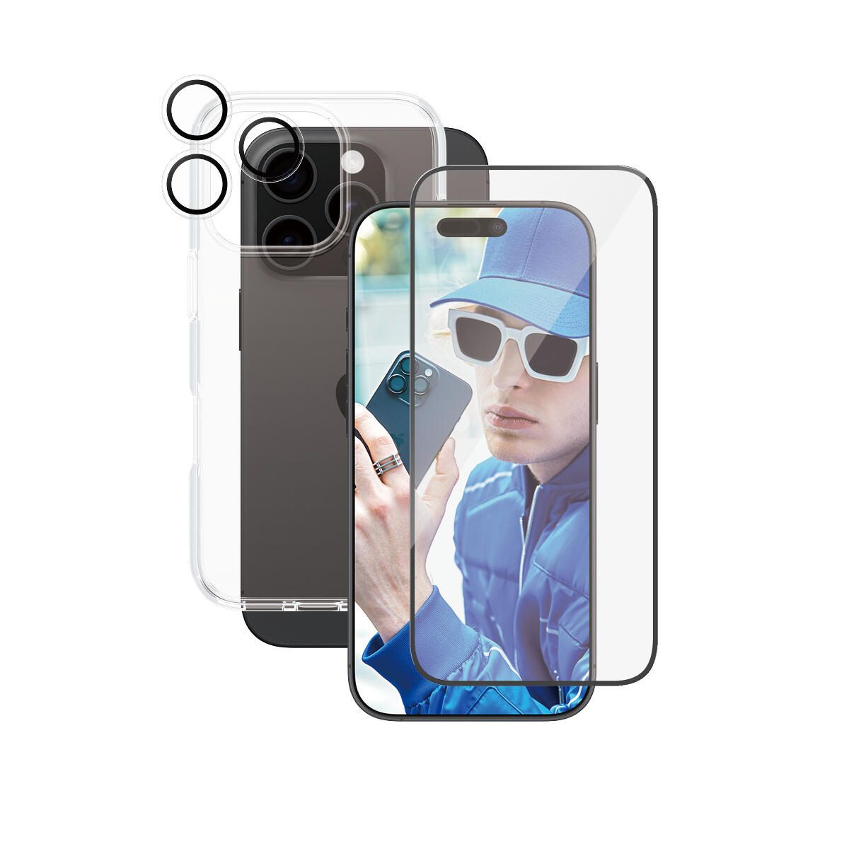 CARE by PanzerGlass® Flagship 3-in-1 Schutzset für iPhone 16 Pro