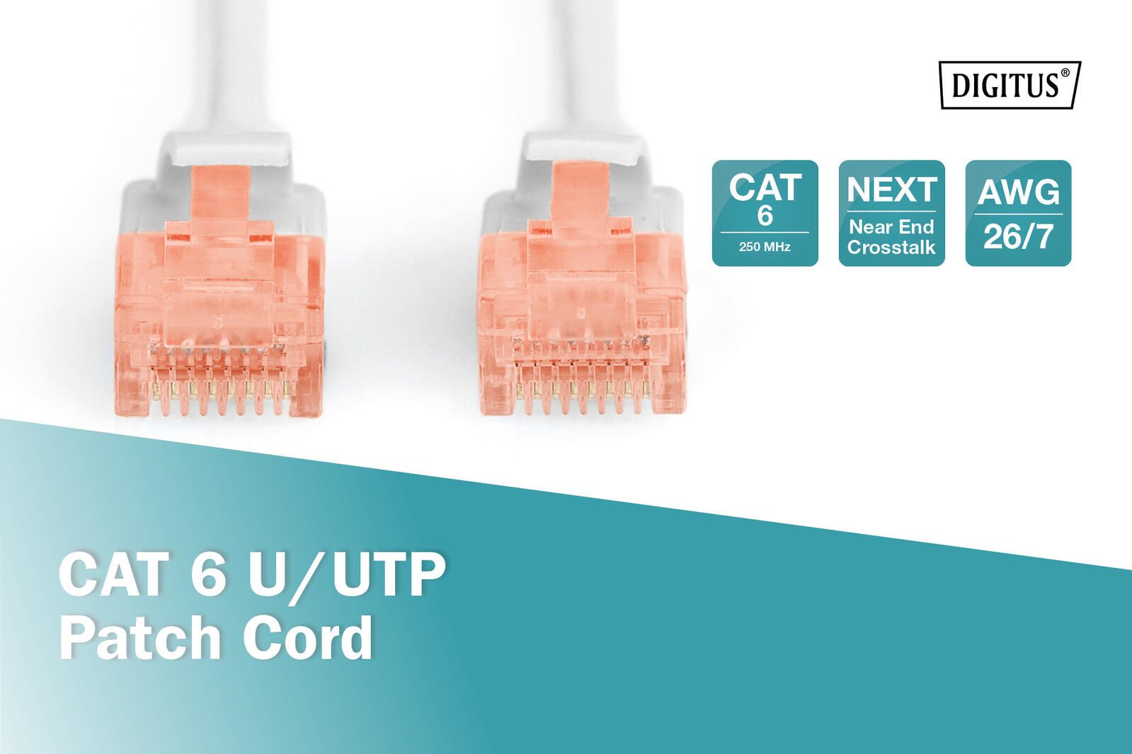 DIGITUS Patch-Kabel RJ-45 (M) zu RJ-45 (M) 5m CCA U/UTP Cat 6 grau (DK-1612-050)