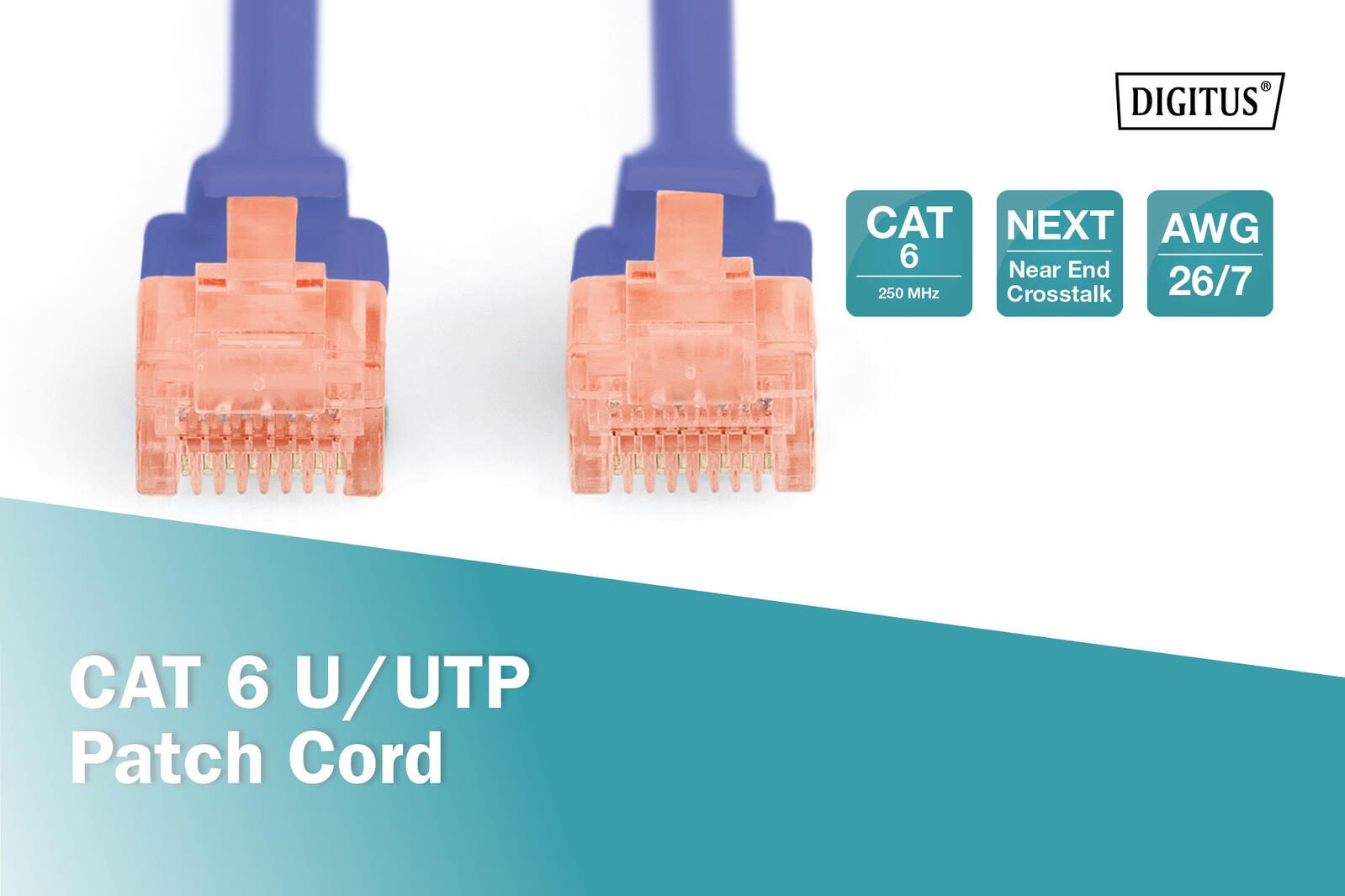 DIGITUS Patch-Kabel RJ-45 (M) zu RJ-45 (M) 5m CCA U/UTP Cat 6 blau (DK-1612-050/B)